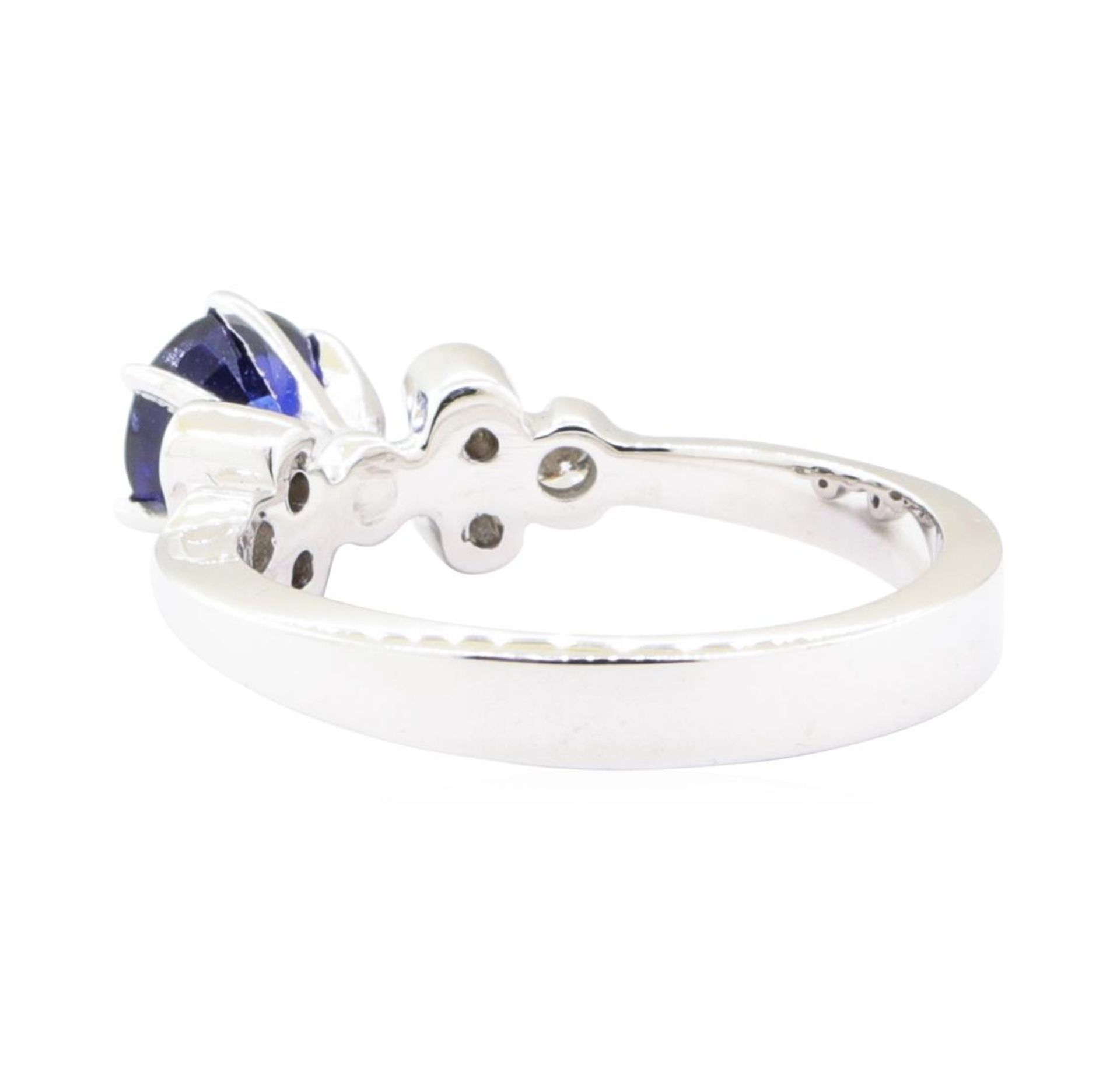1.44ctw Sapphire and Diamond Ring - 18KT White Gold - Image 3 of 4