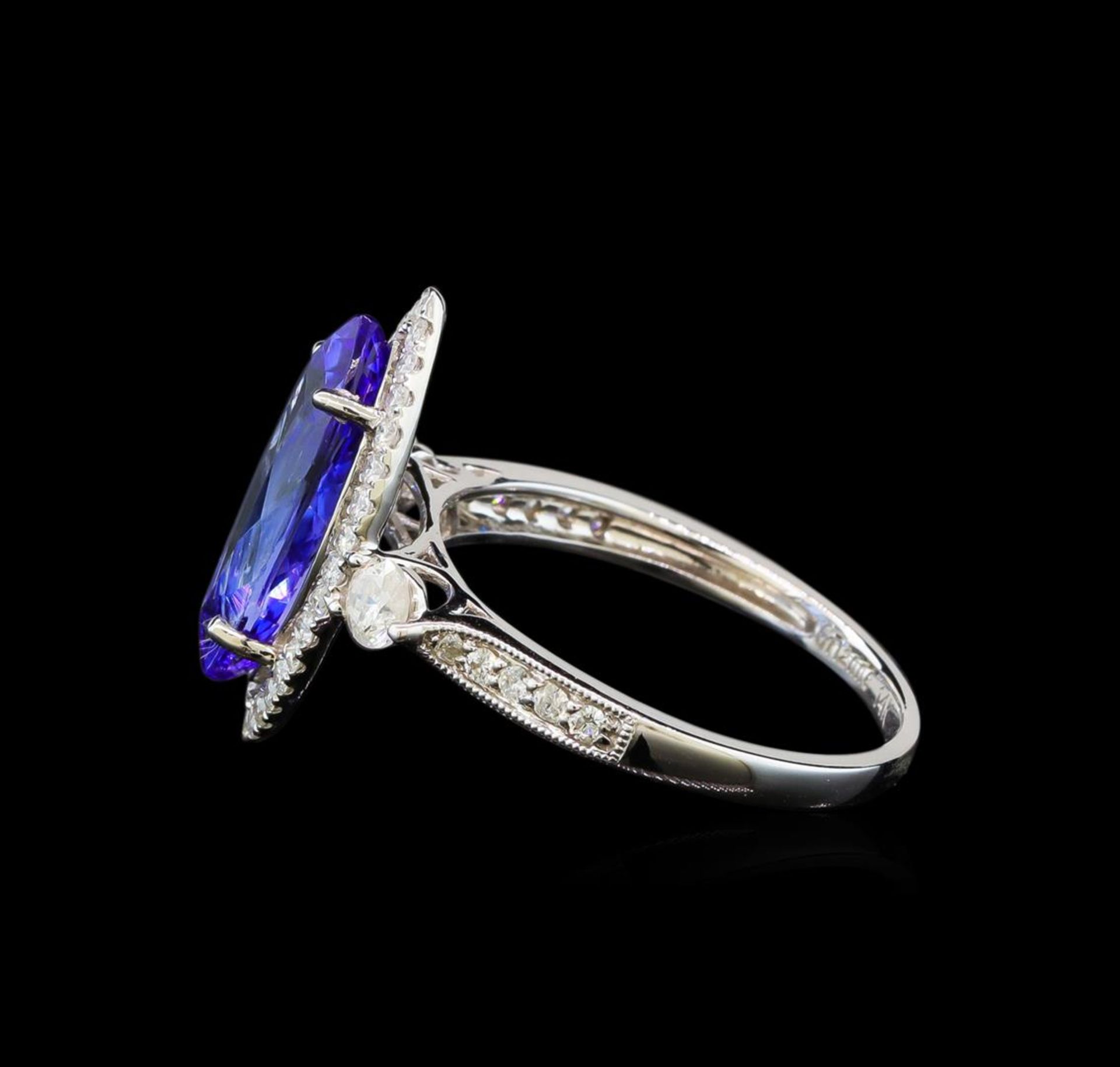 14KT White Gold 2.78 ctw Tanzanite and Diamond Ring - Image 3 of 5