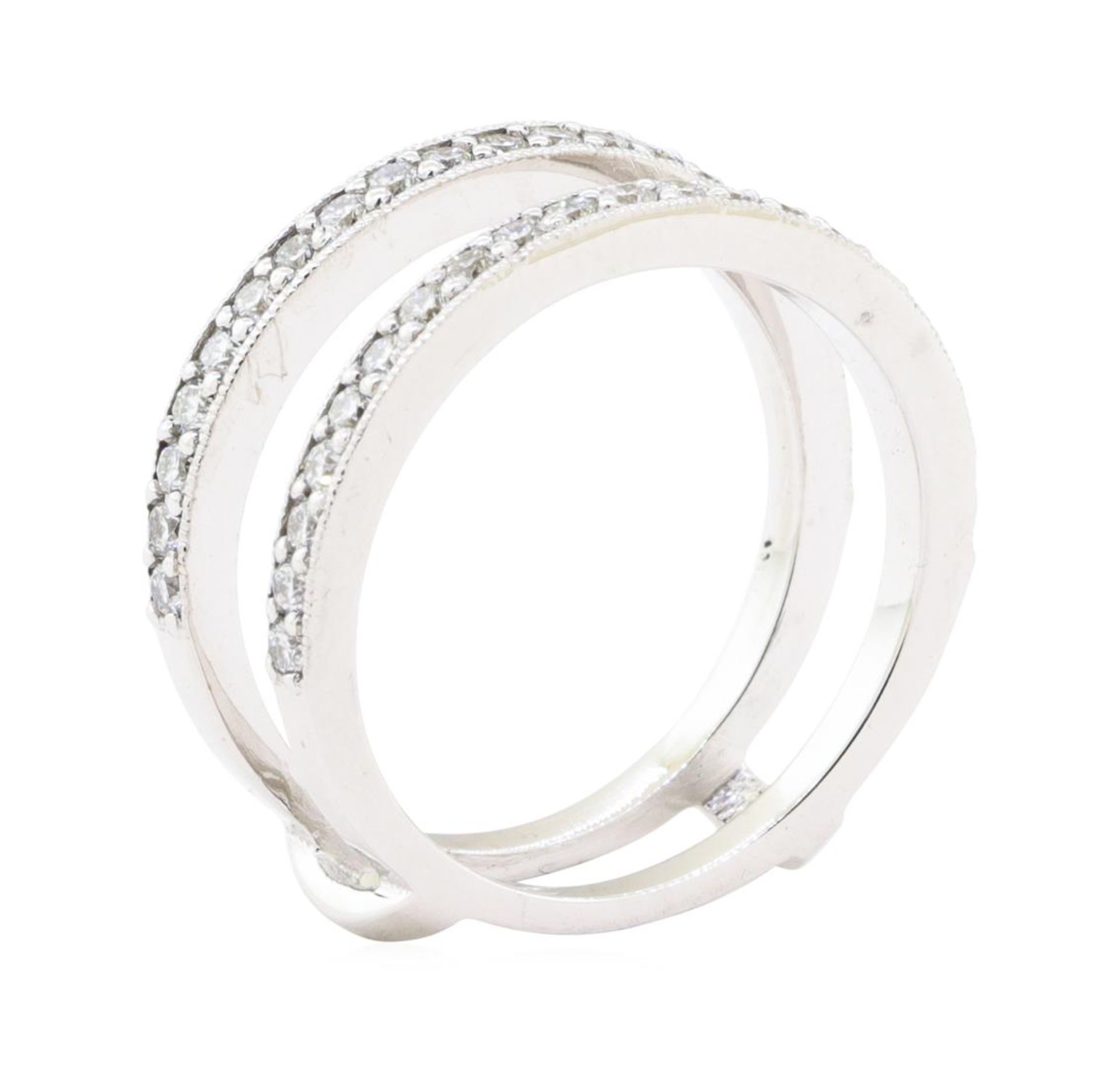 0.60 ctw Diamond Double Row Ring Guard - 14KT White Gold - Image 4 of 4