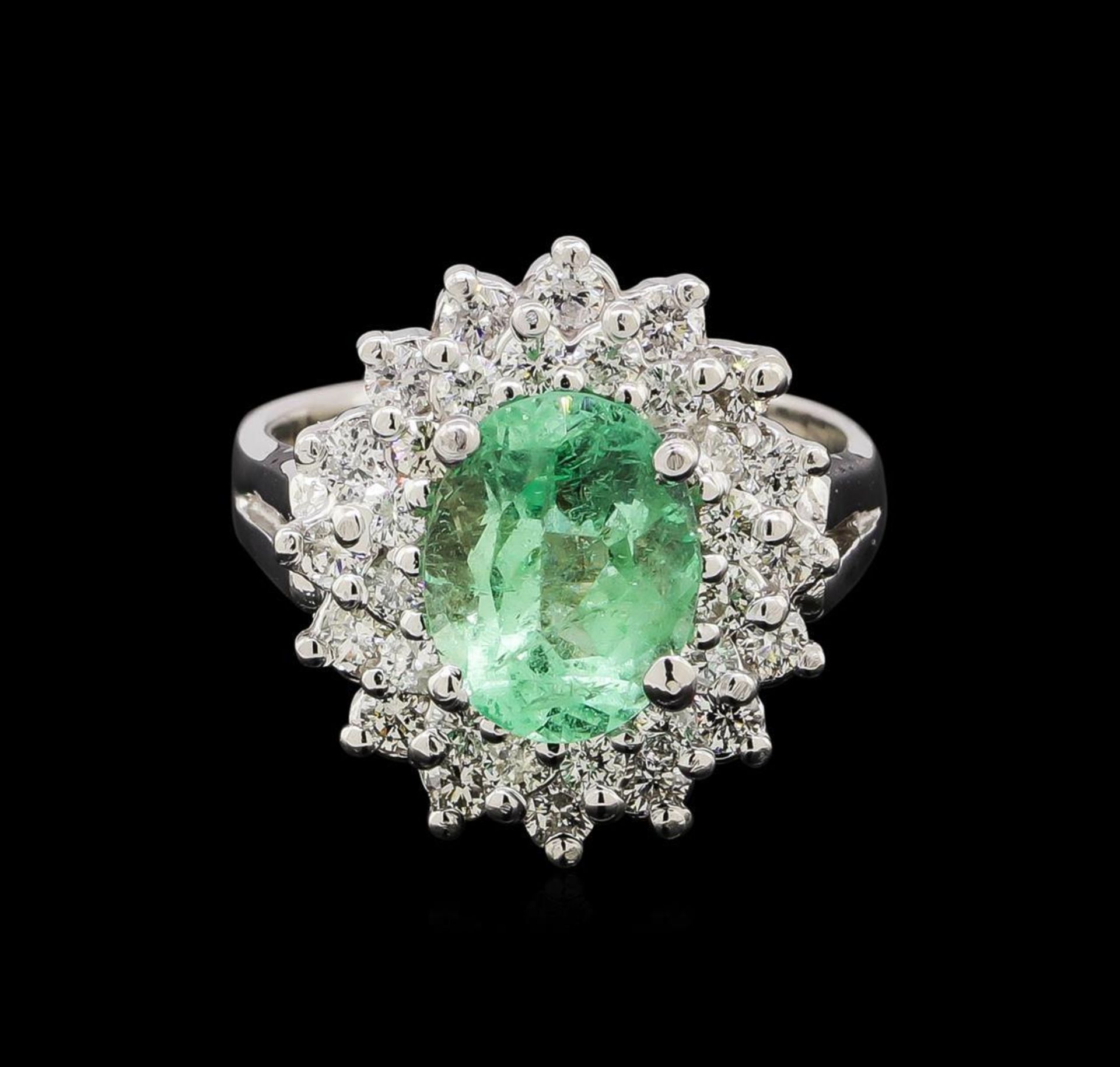 2.26 ctw Emerald and Diamond Ring - 14KT White Gold - Image 2 of 5