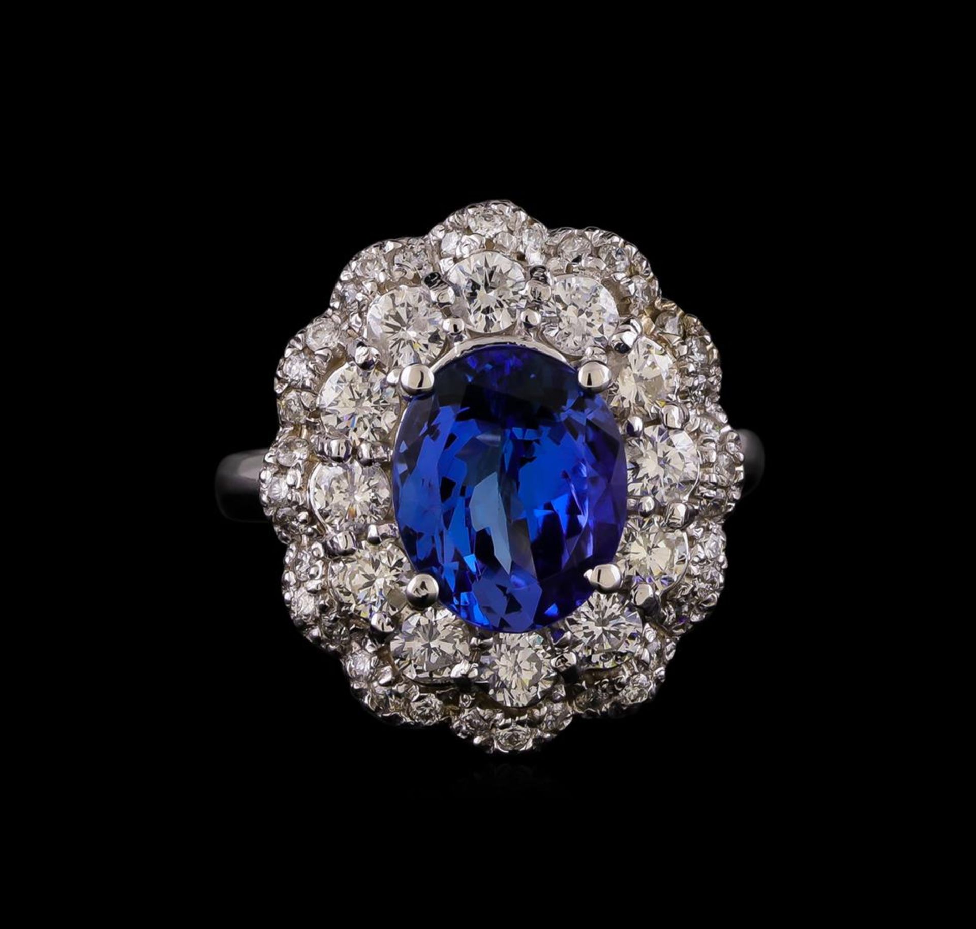 14KT White Gold 3.15 ctw Tanzanite and Diamond Ring - Image 2 of 5