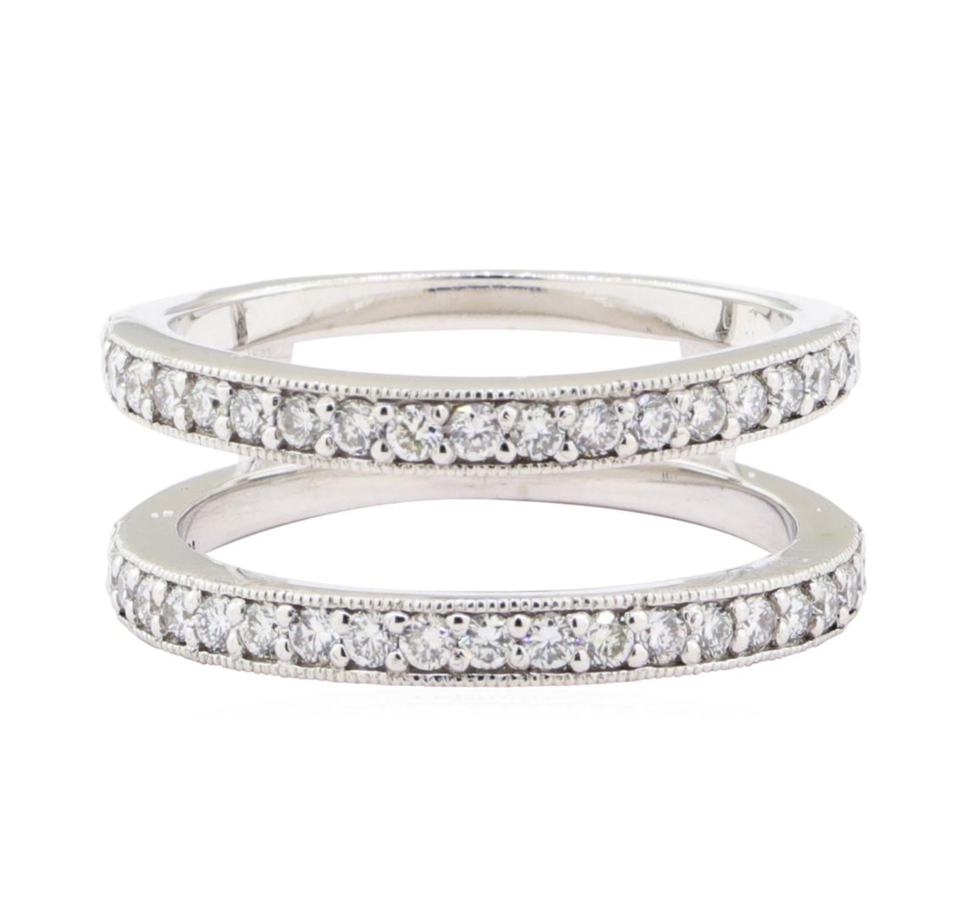 0.60 ctw Diamond Double Row Ring Guard - 14KT White Gold - Image 2 of 4