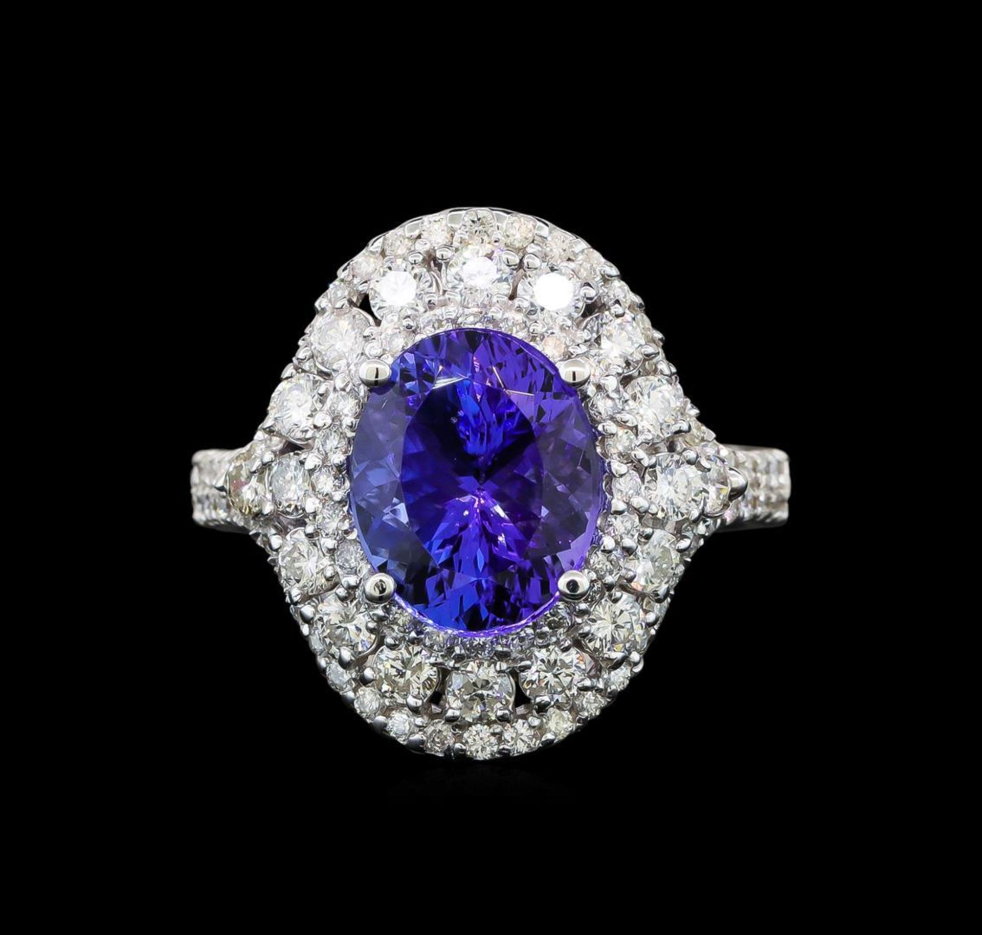 14KT White Gold 3.40 ctw Tanzanite and Diamond Ring - Image 2 of 5