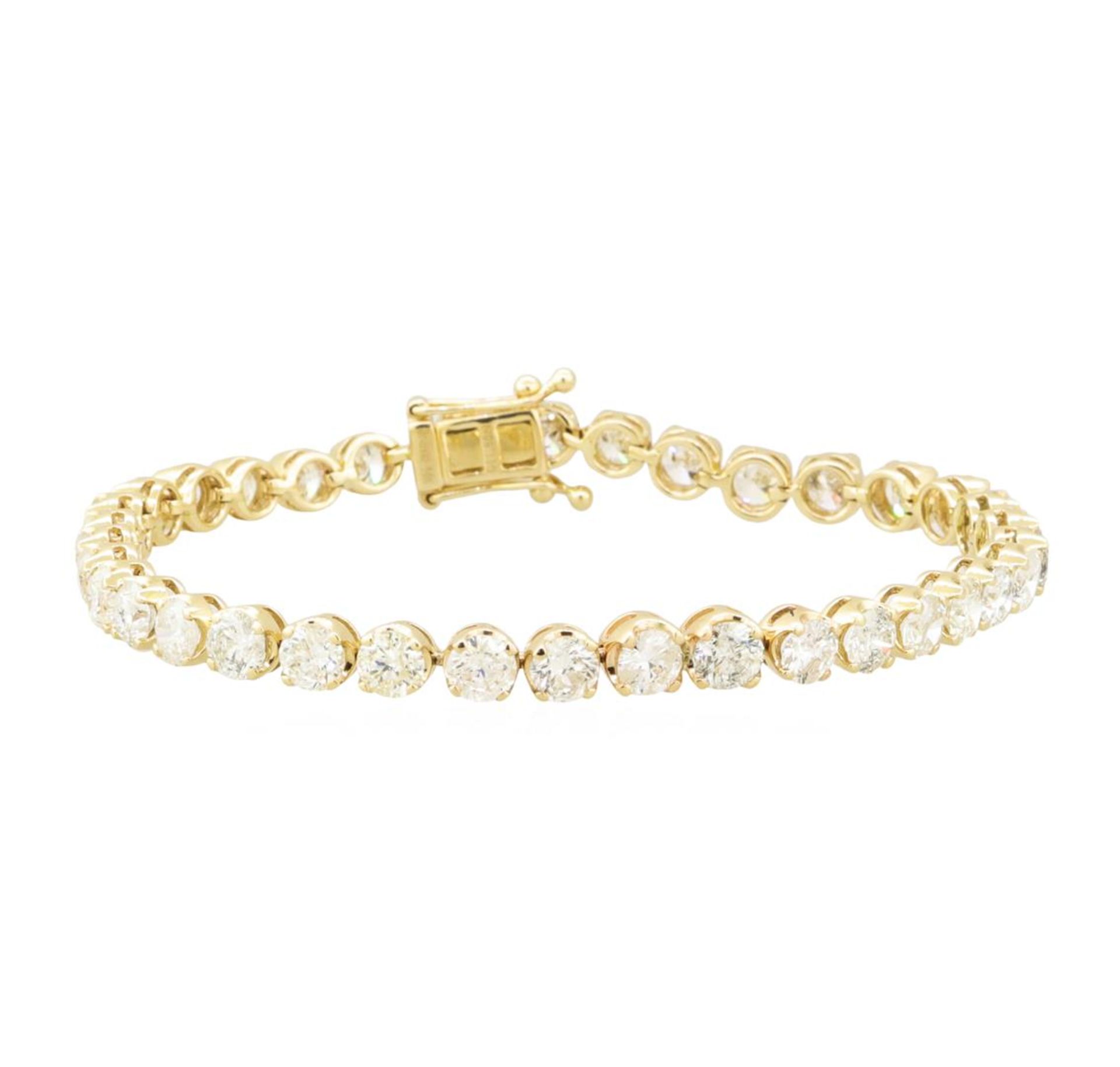 11.19ctw Diamond Tennis Bracelet - 14KT Yellow Gold