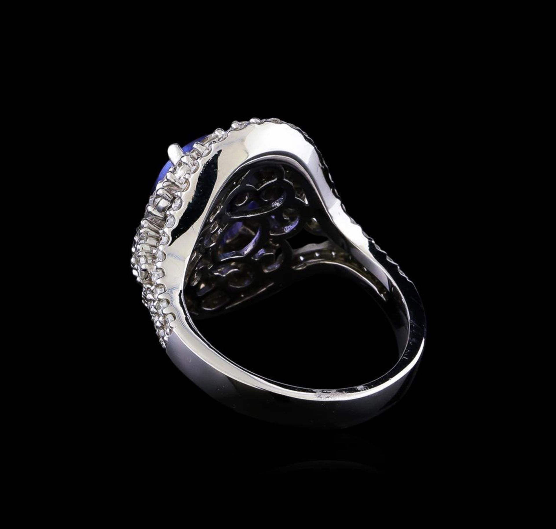 3.47 ctw Tanzanite and Diamond Ring - 14KT White Gold - Image 3 of 6