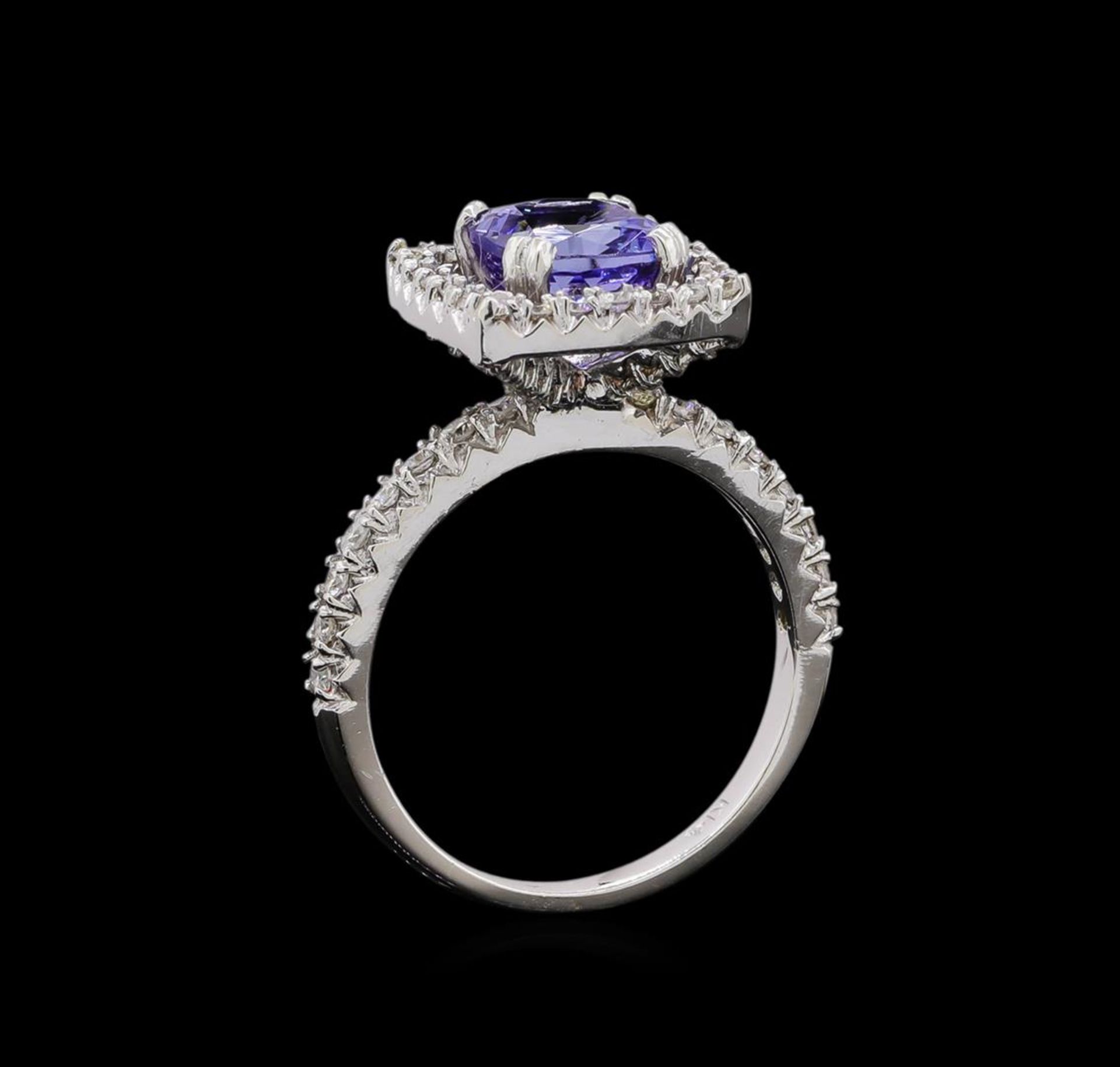 14KT White Gold 2.43 ctw Tanzanite and Diamond Ring - Image 4 of 5