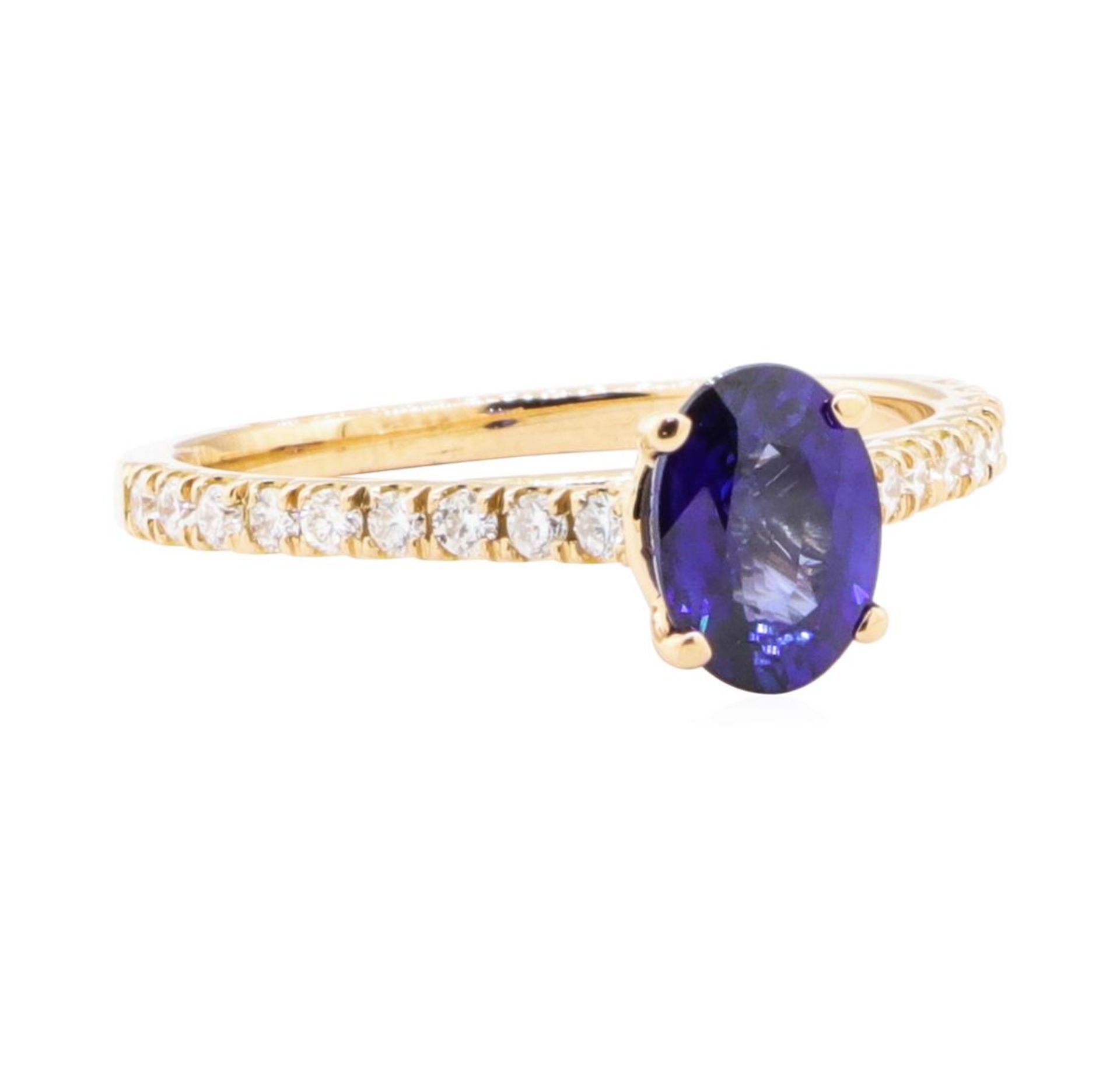1.24ctw Sapphire and Diamond Ring - 14KT Rose Gold