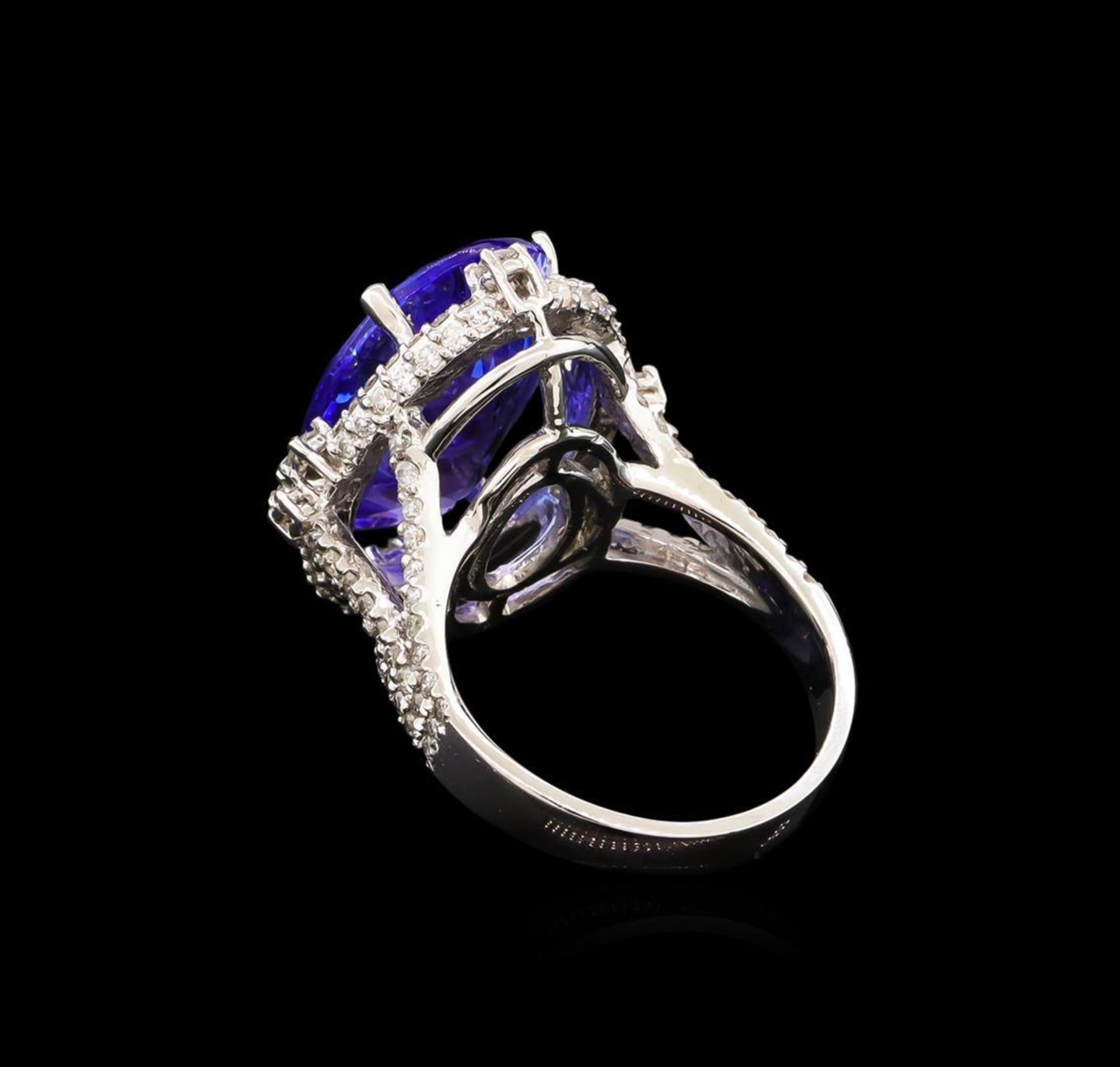 10.18 ctw Tanzanite and Diamond Ring - 14KT White Gold - Image 3 of 5