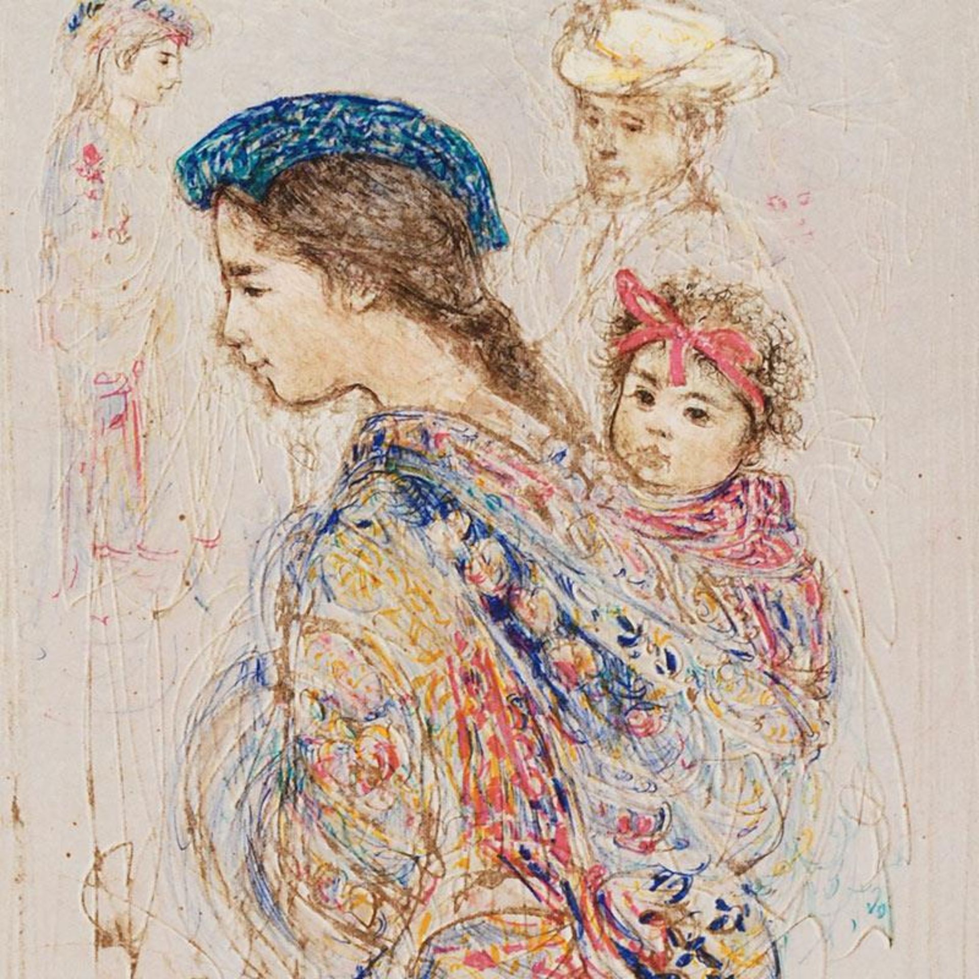 Guatemalan Mother and Baby by Hibel (1917-2014) - Image 2 of 2