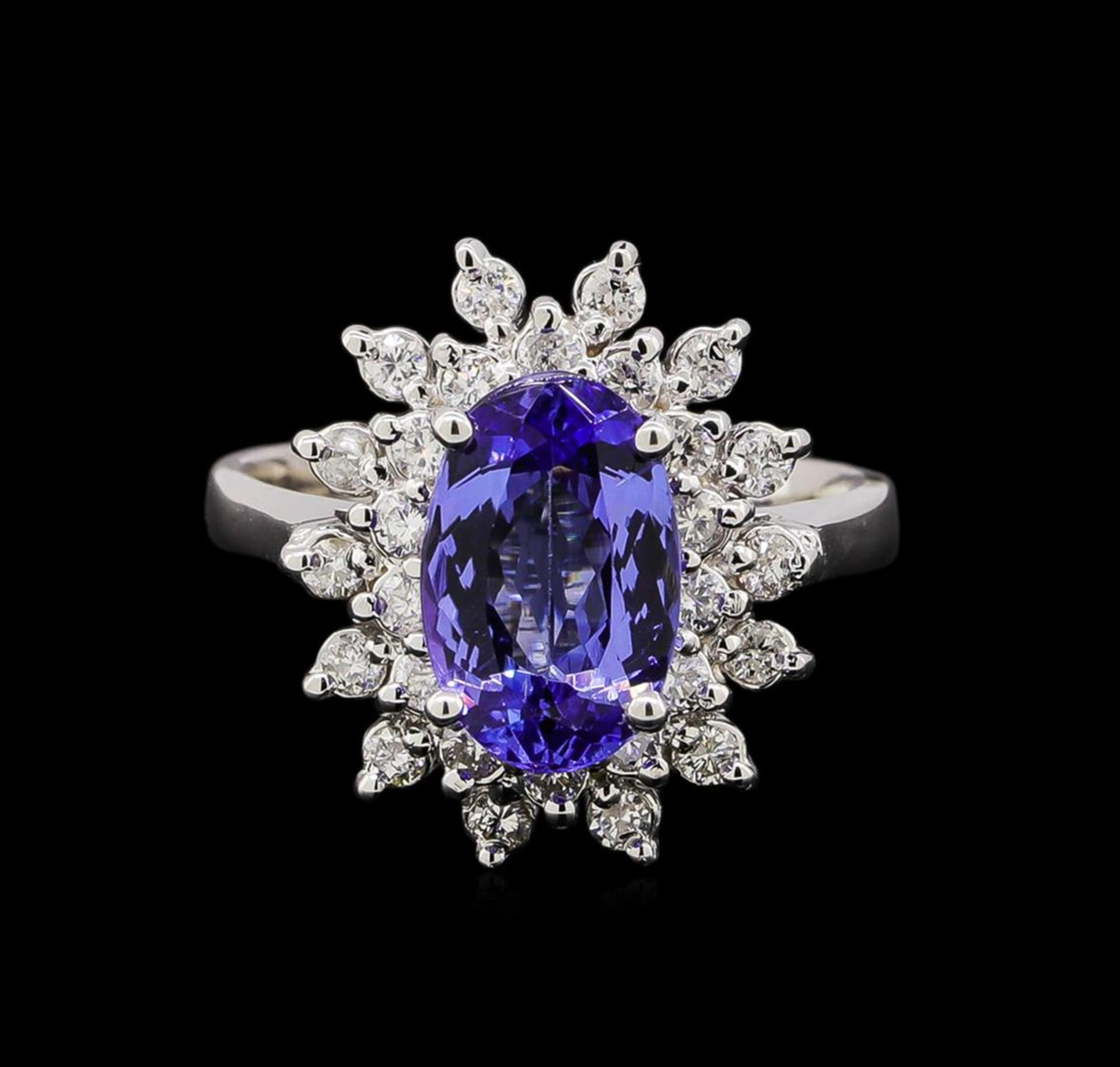 14KT White Gold 1.56 ctw Tanzanite and Diamond Ring - Image 2 of 5