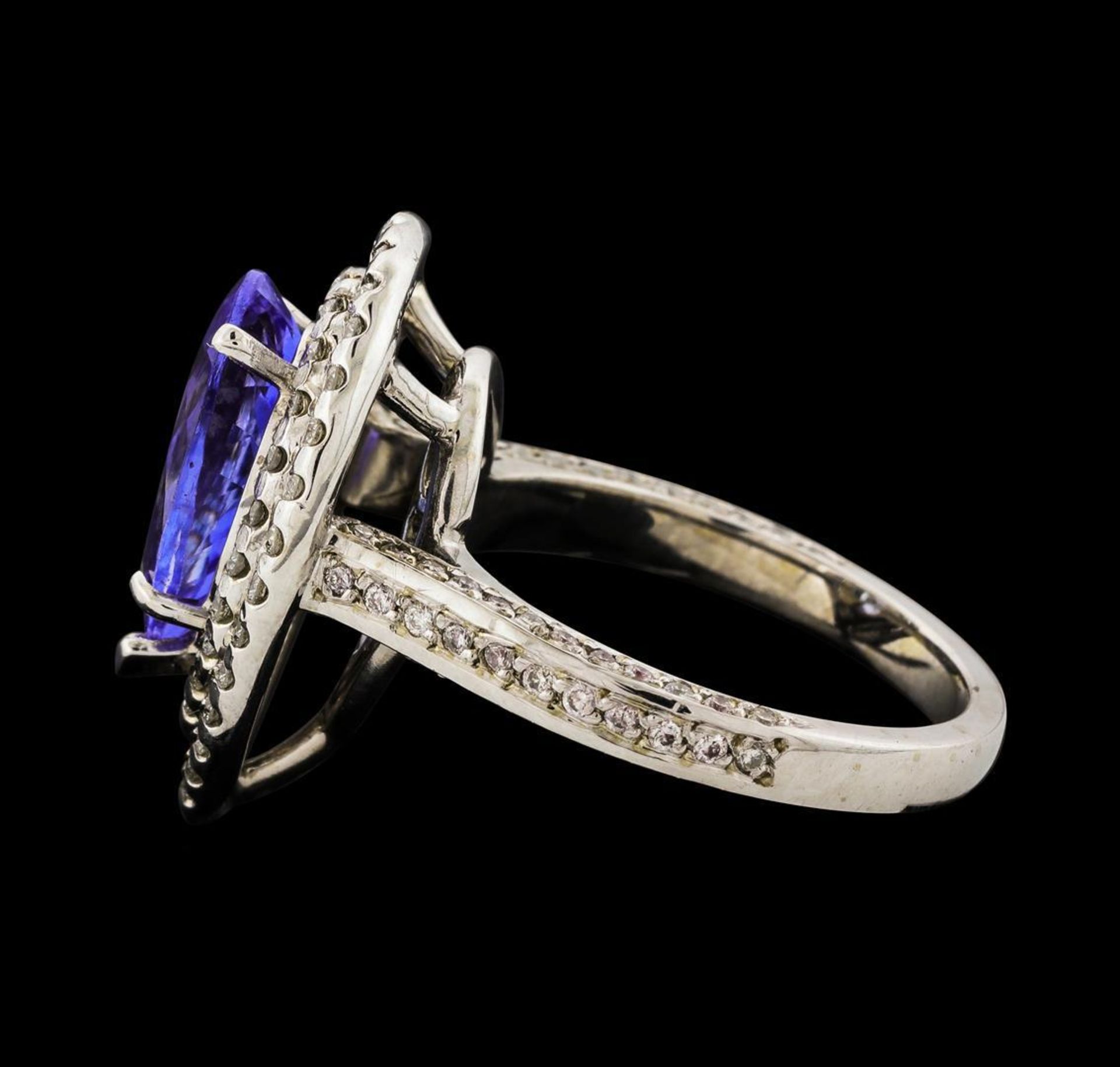 3.12 ctw Tanzanite and Diamond Ring - 14KT White Gold - Image 3 of 5