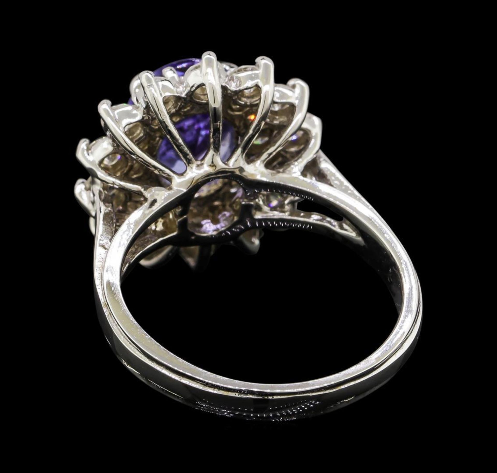 2.17 ctw Tanzanite and Diamond Ring - 14KT White Gold - Image 3 of 5