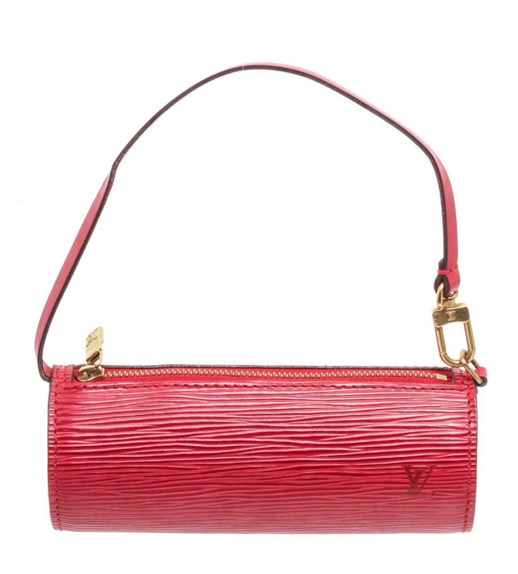 Louis Vuitton Red Epi Mini Papillon Wristlet Bag