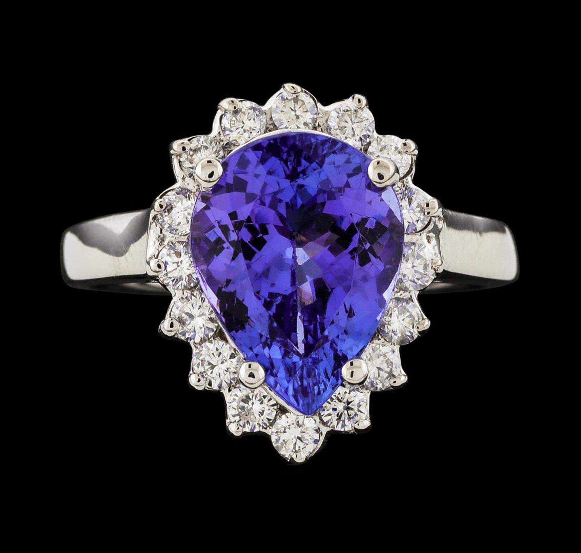 3.84 ctw Tanzanite and Diamond Ring - 14KT White Gold - Image 2 of 5