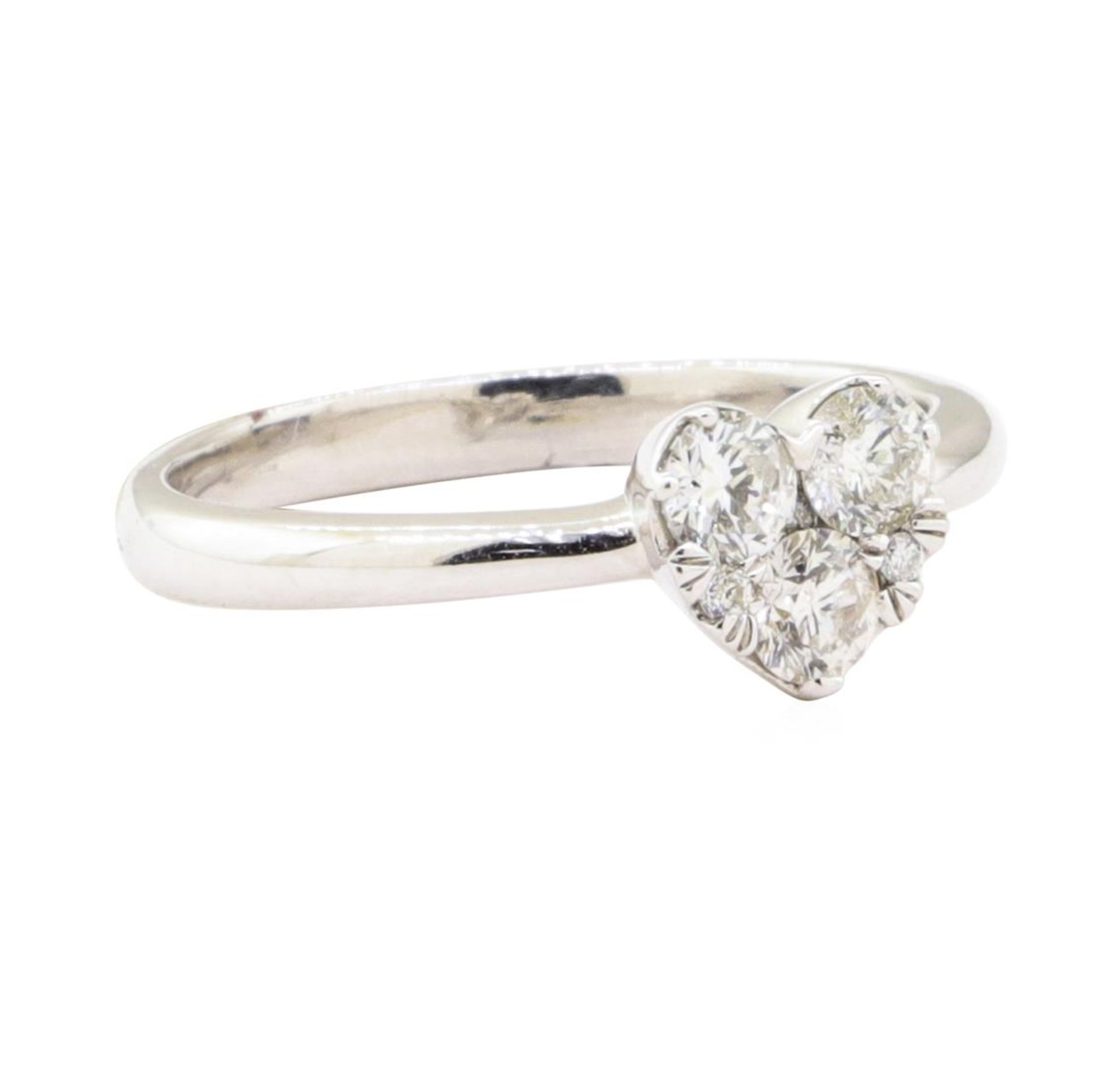 0.41ctw Diamond Heart Shaped Ring - 14KT White Gold