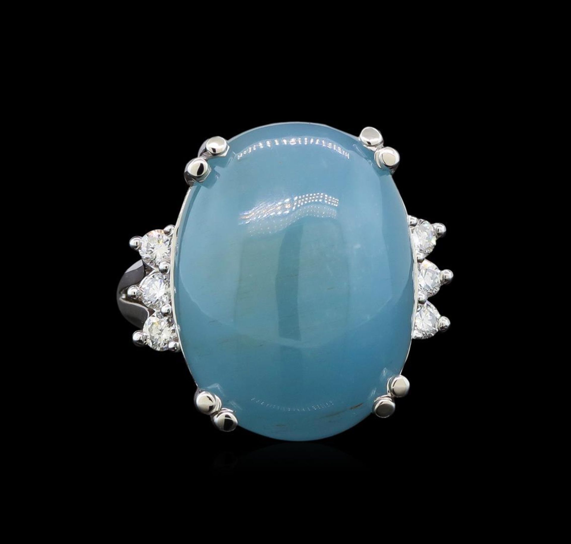 14KT White Gold 7.60 ctw Aquamarine and Diamond Ring - Image 2 of 5