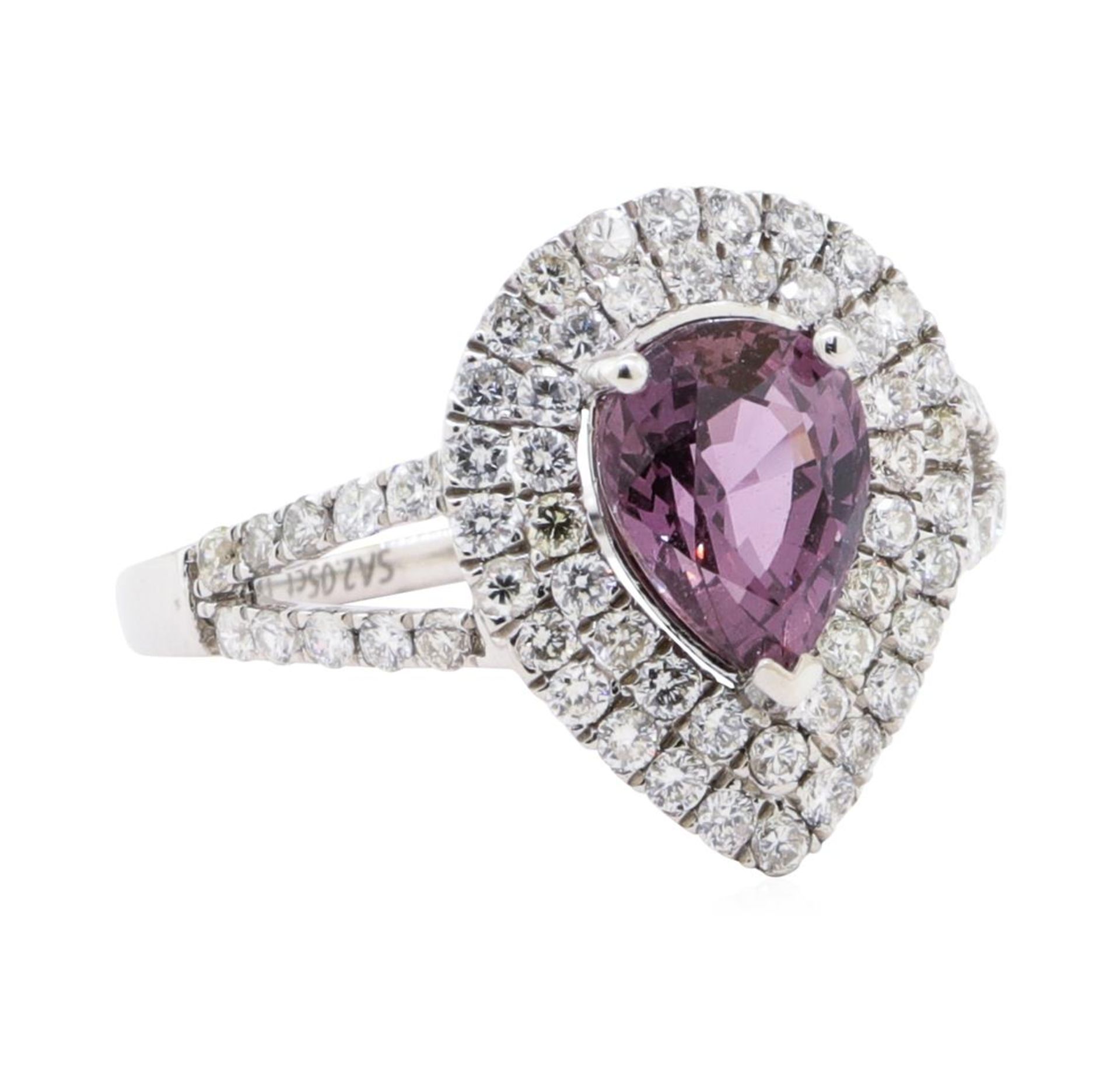 2.05ct Pink Sapphire and Diamond Ring - Platinum