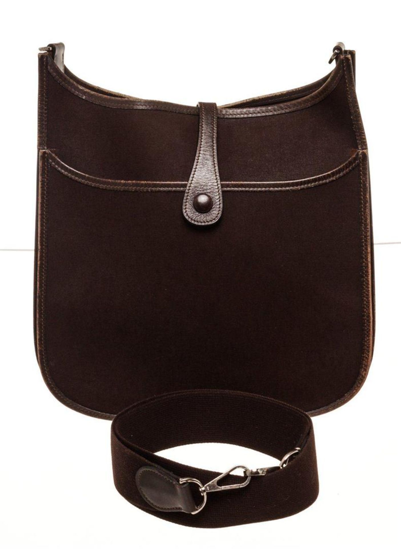 Hermes Brown Leather Evelyne 1 GM Crossbody Bag