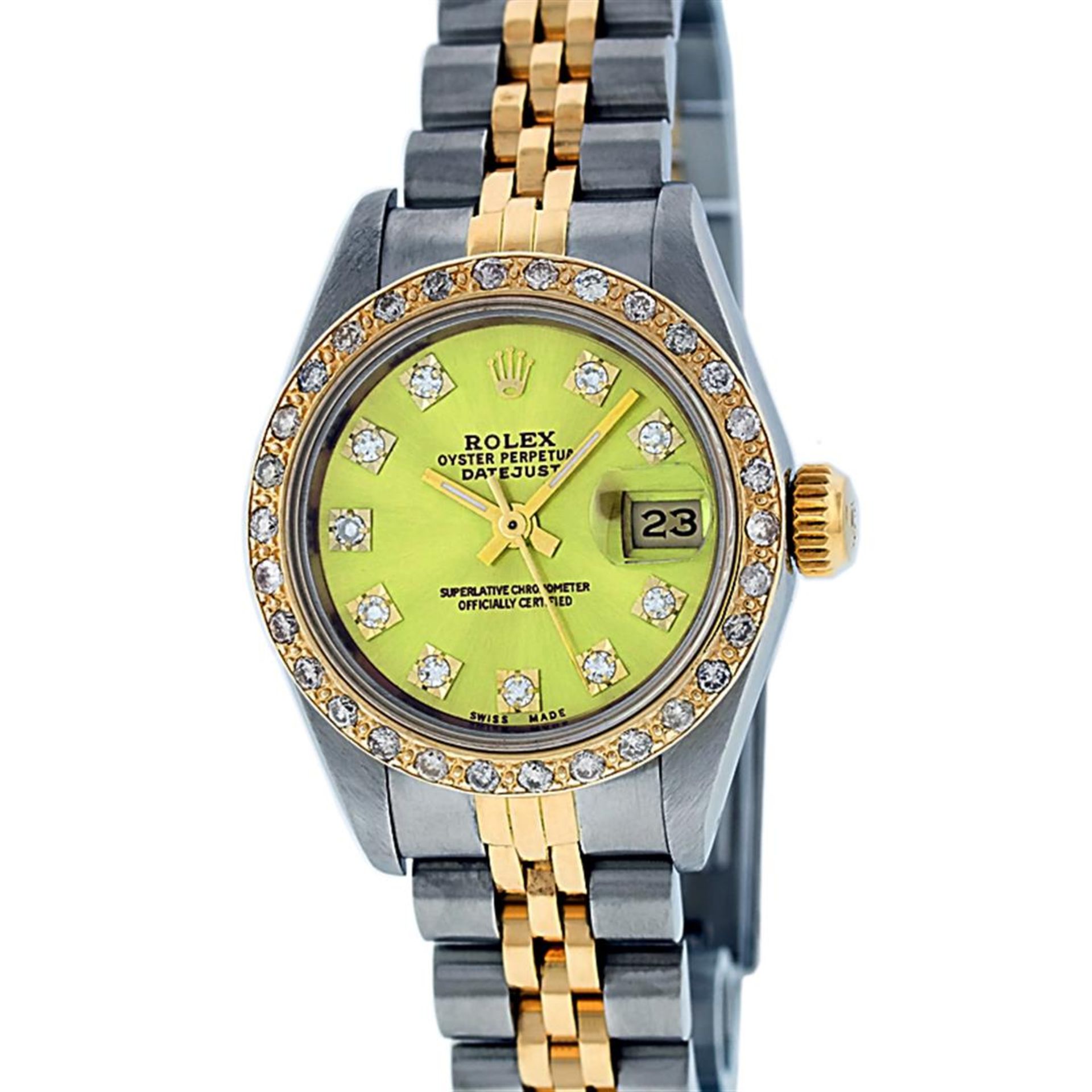 Rolex Ladies 2 Tone Yellow VS Diamond Oyster Perpetual Datejust Wristwatch - Image 2 of 9