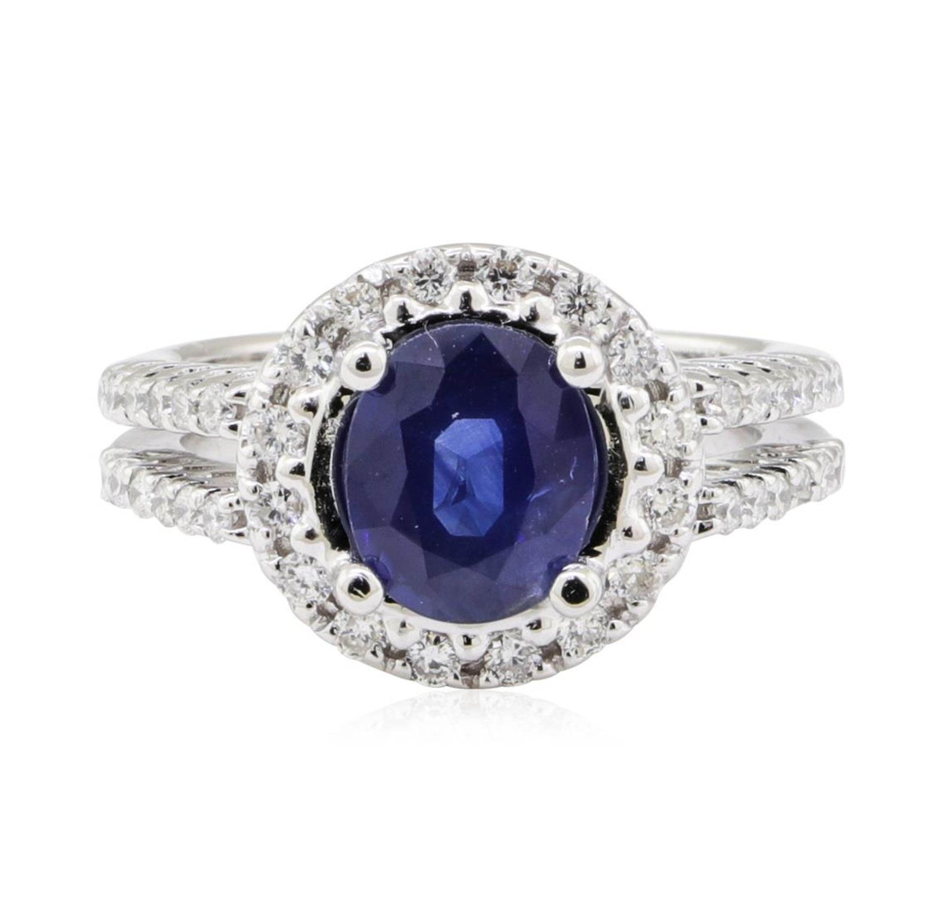 2.27 ctw Sapphire and Diamond Ring - 18KT White Gold - Image 2 of 5