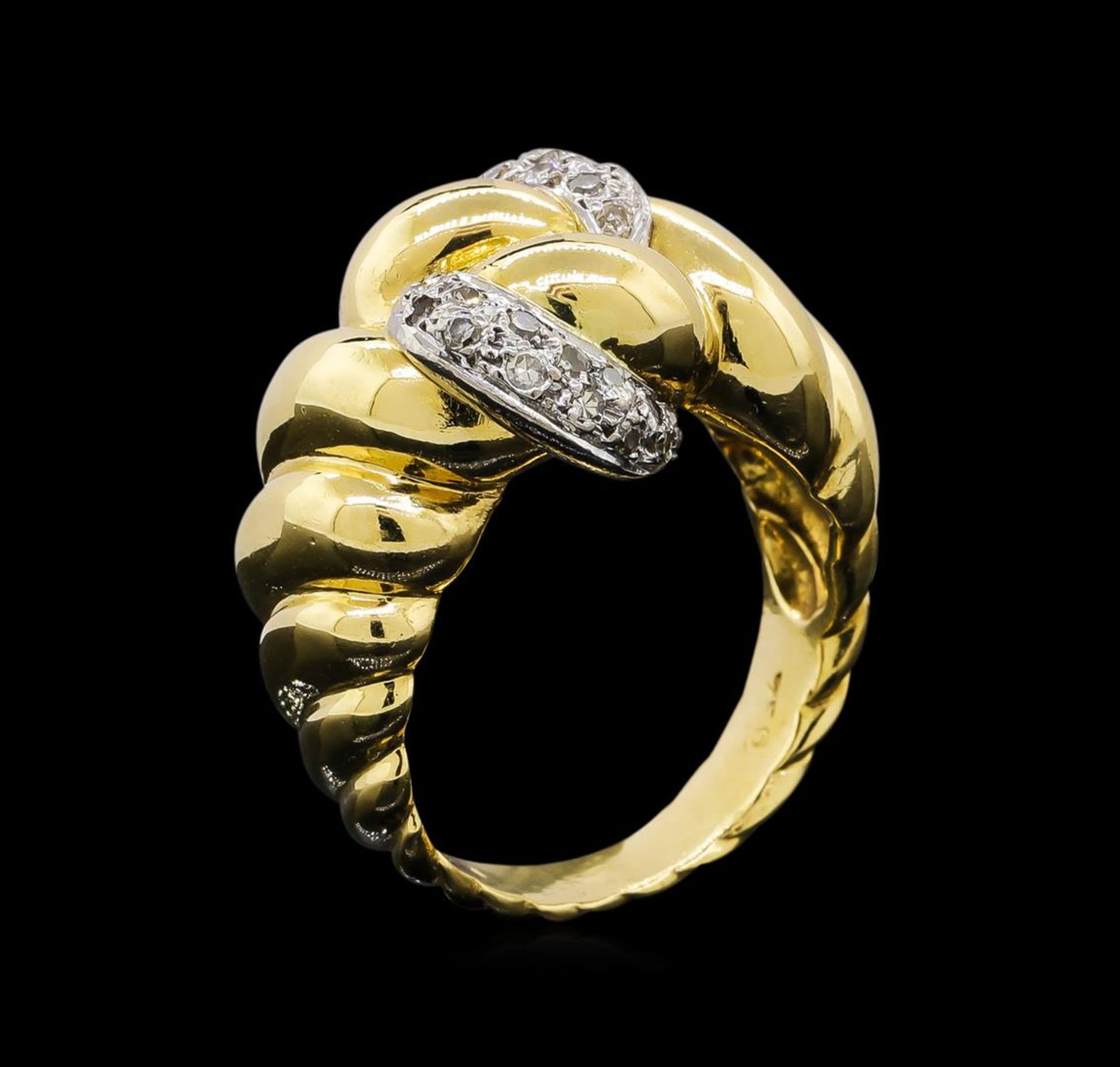 18KT Two-Tone Gold 0.43 ctw Diamond Ring - Image 4 of 5