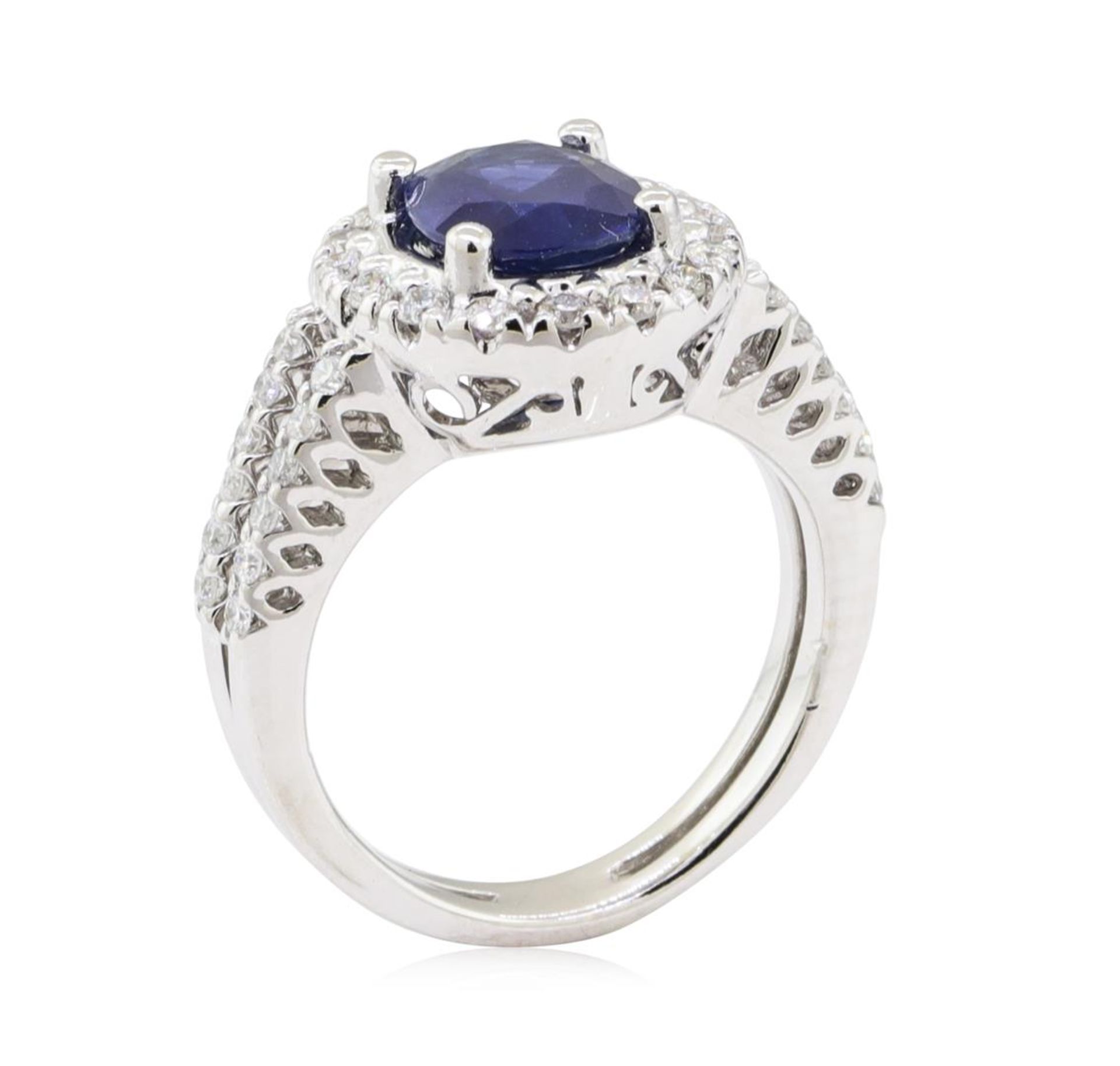 2.27 ctw Sapphire and Diamond Ring - 18KT White Gold - Image 4 of 5