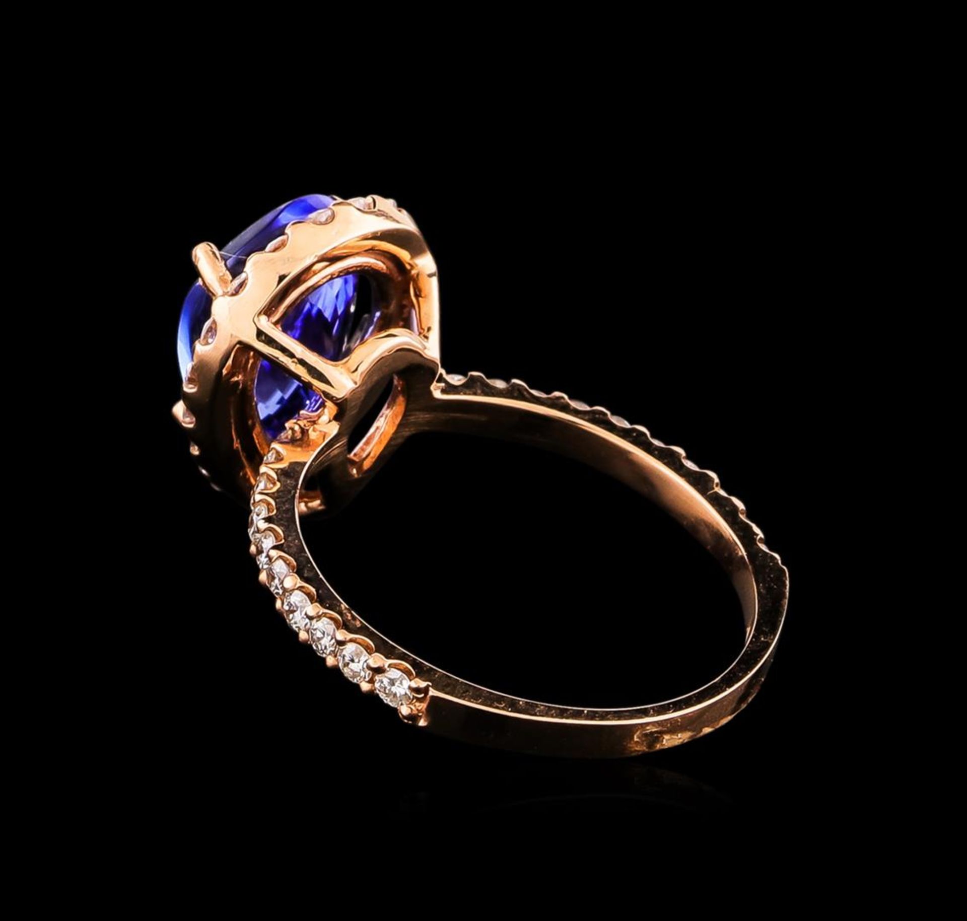 14KT Rose Gold 2.77 ctw Tanzanite and Diamond Ring - Image 3 of 5