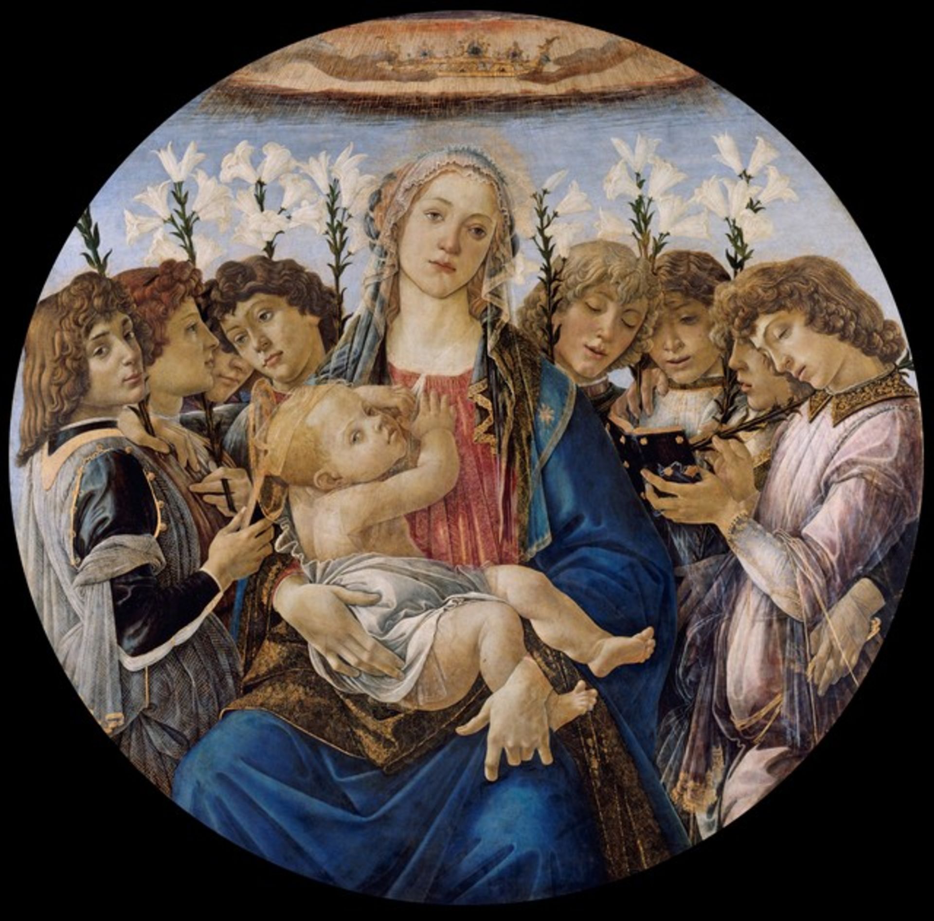 Sandro Botticelli - Mary with Child and Singing Angels