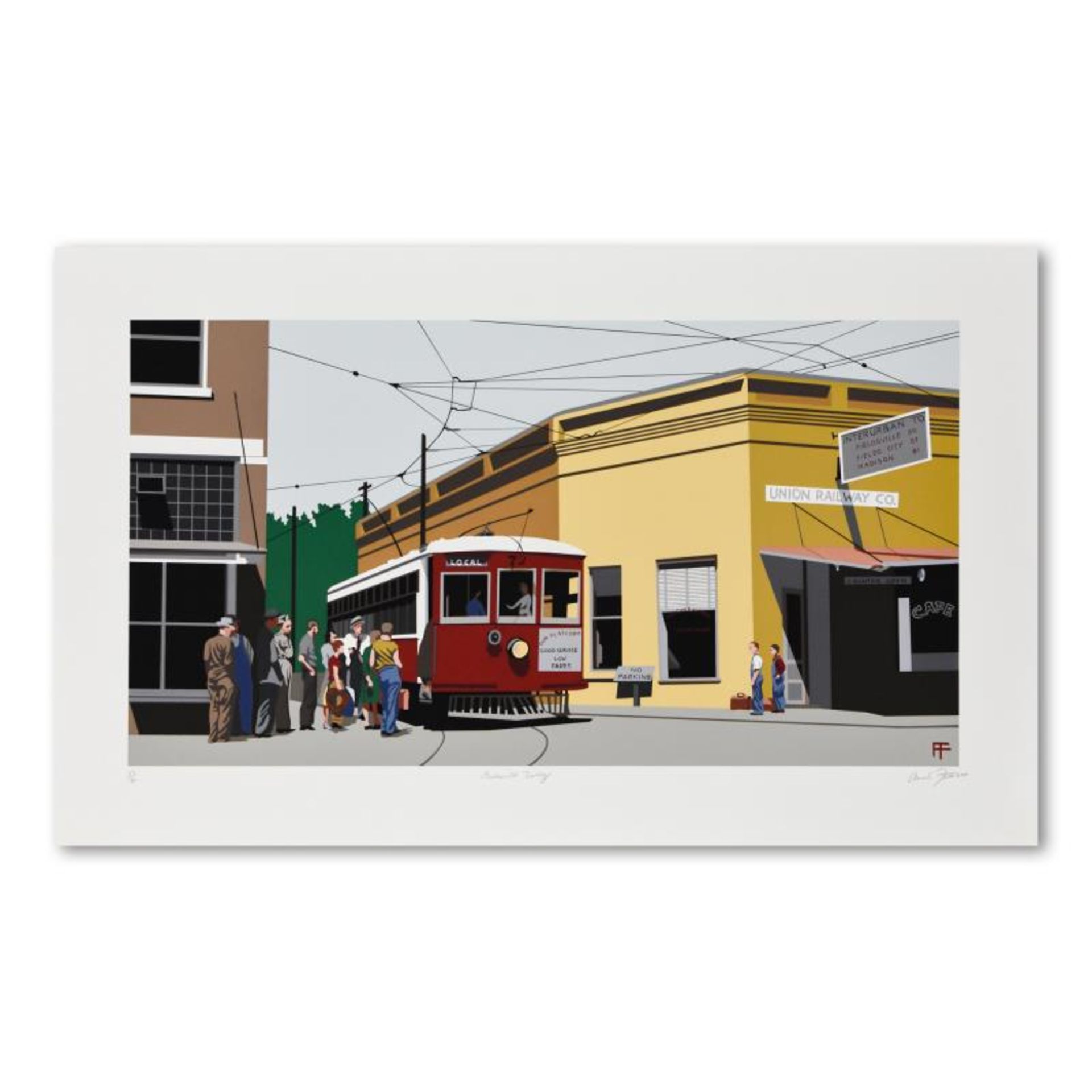 Fieldsville Trolley by Armond Fields (1930-2008)