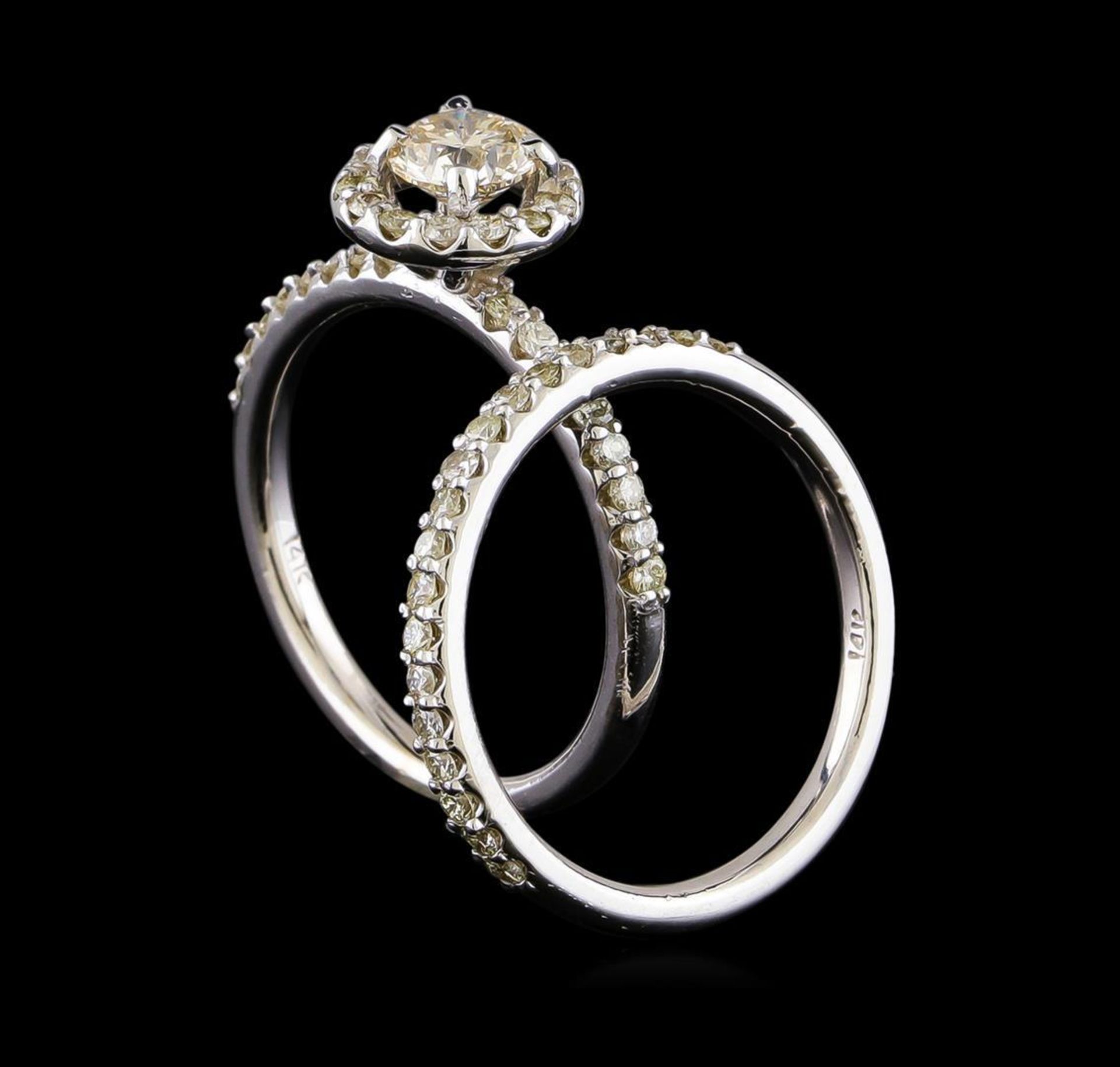 1.17ctw Diamond Wedding Ring Set - 14KT White Gold - Image 3 of 4