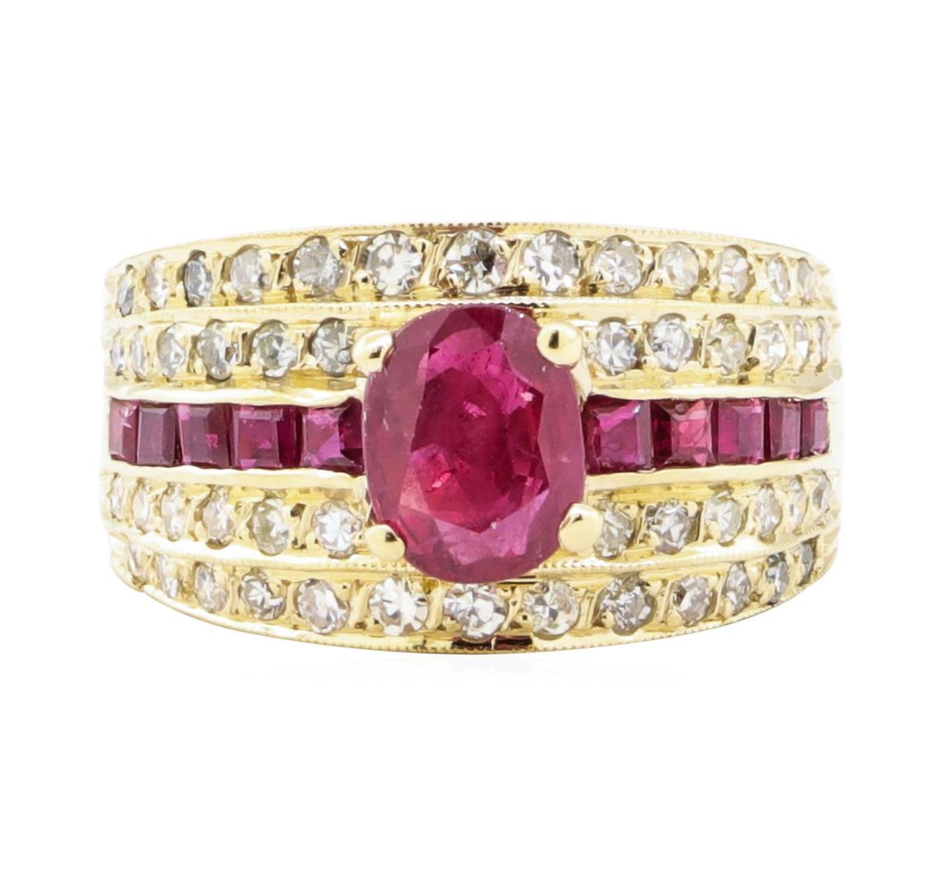2.50 ctw Ruby and Diamond Ring - 14KT Yellow Gold - Image 2 of 5