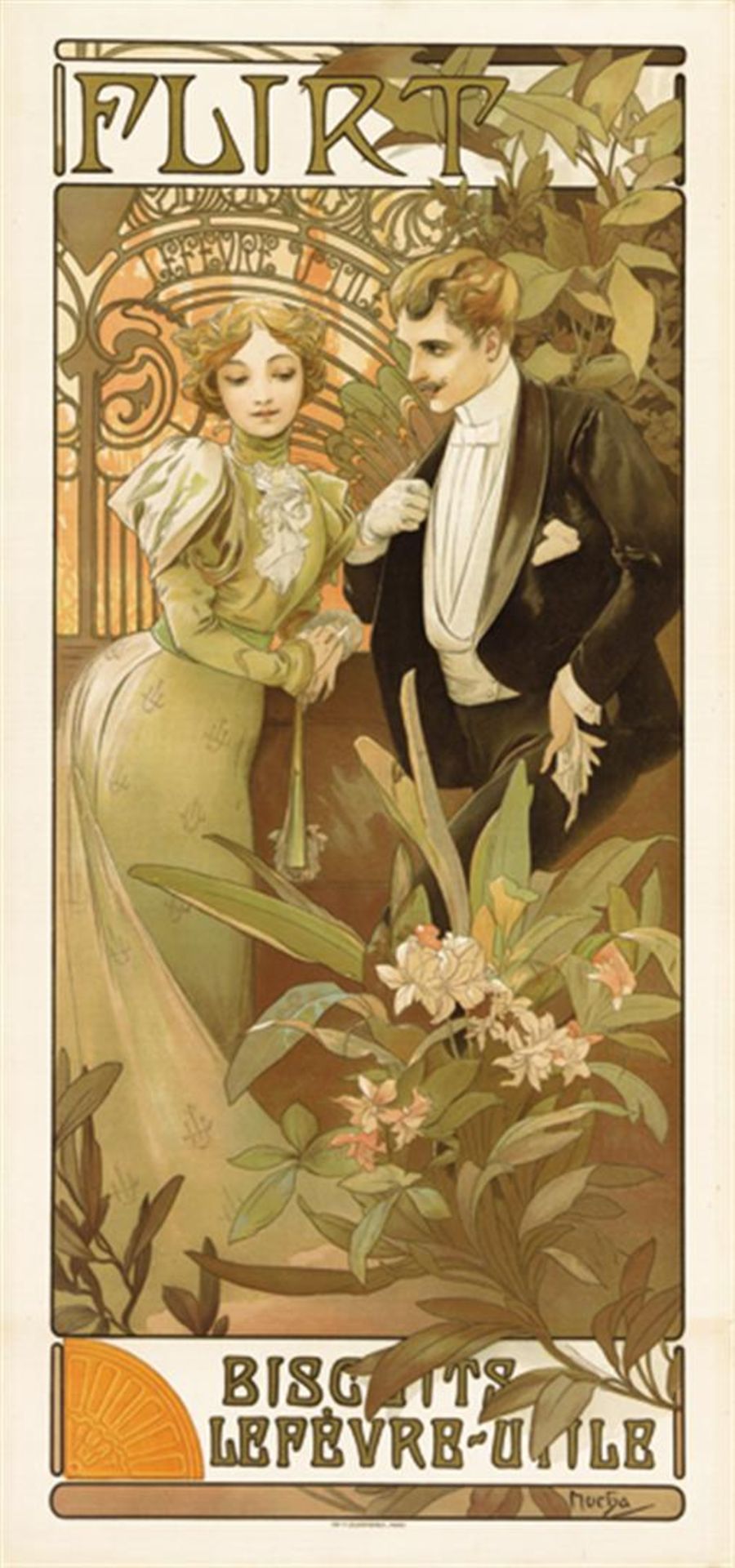 Alphonse Mucha - Flirt