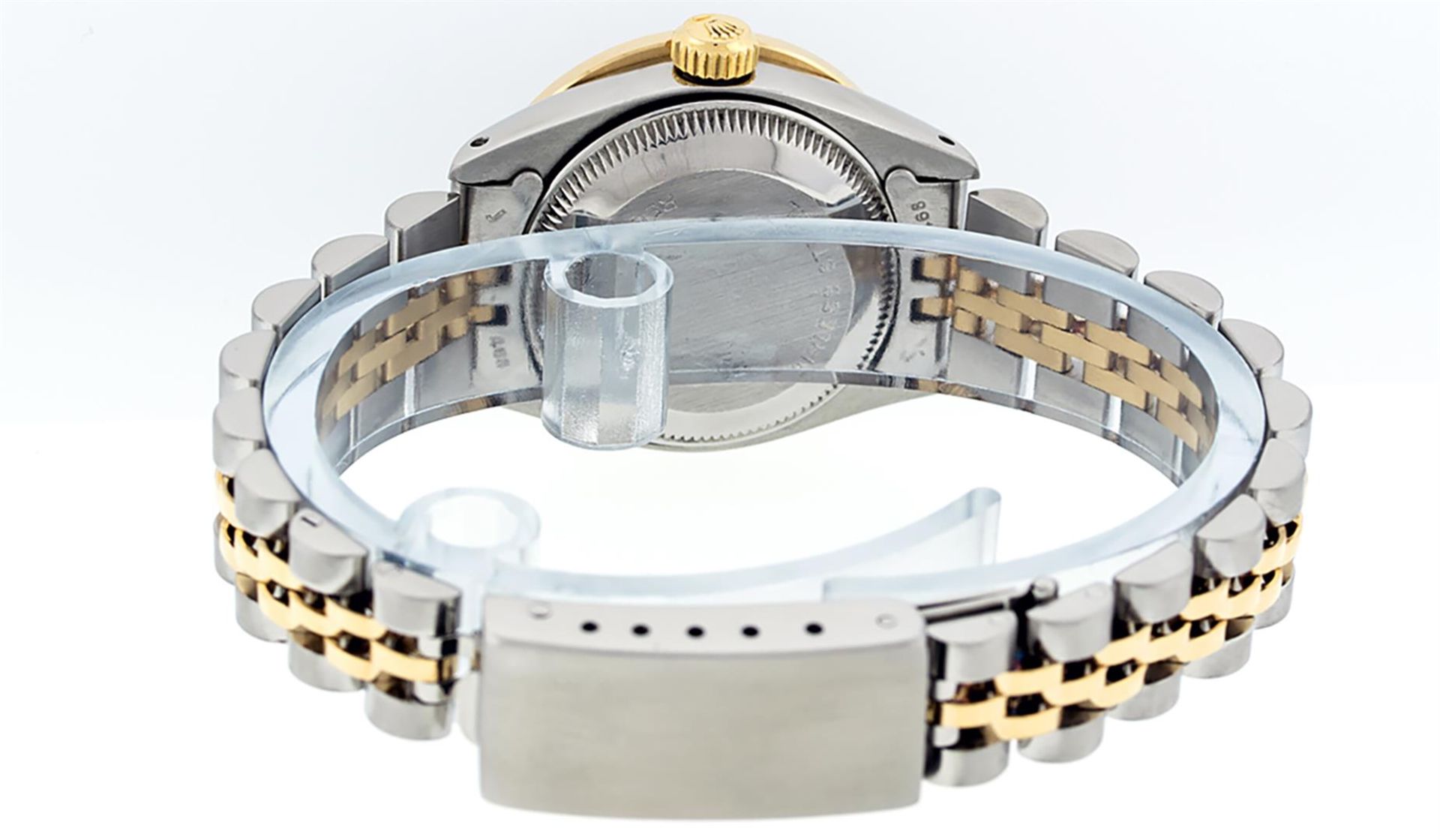 Rolex Ladies 2 Tone MOP Ruby & Diamond Datejust Wristwatch - Image 8 of 9