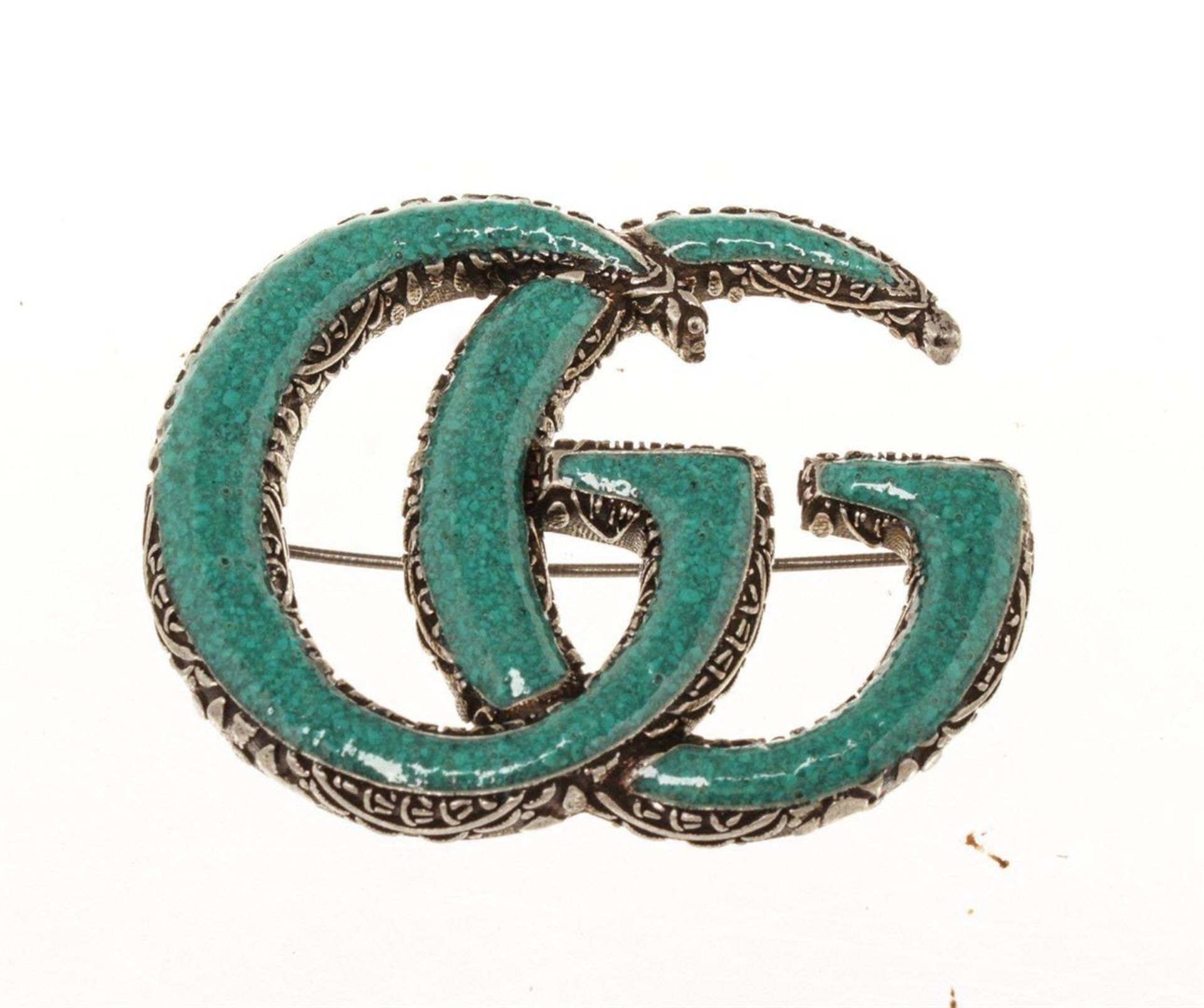 Gucci Green GG Brooch