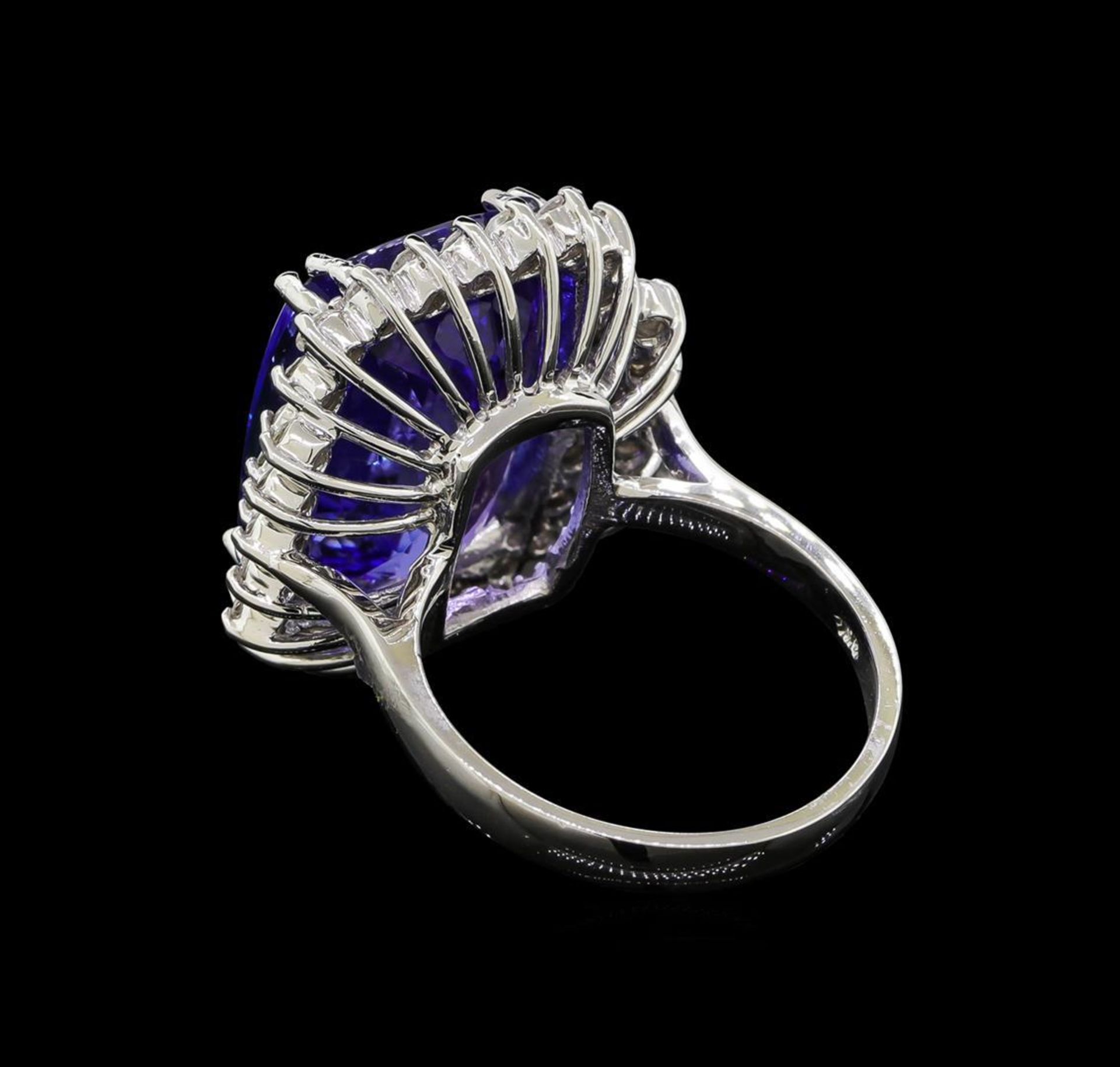 15.75 ctw Tanzanite and Diamond Ring - 14KT White Gold - Image 3 of 5