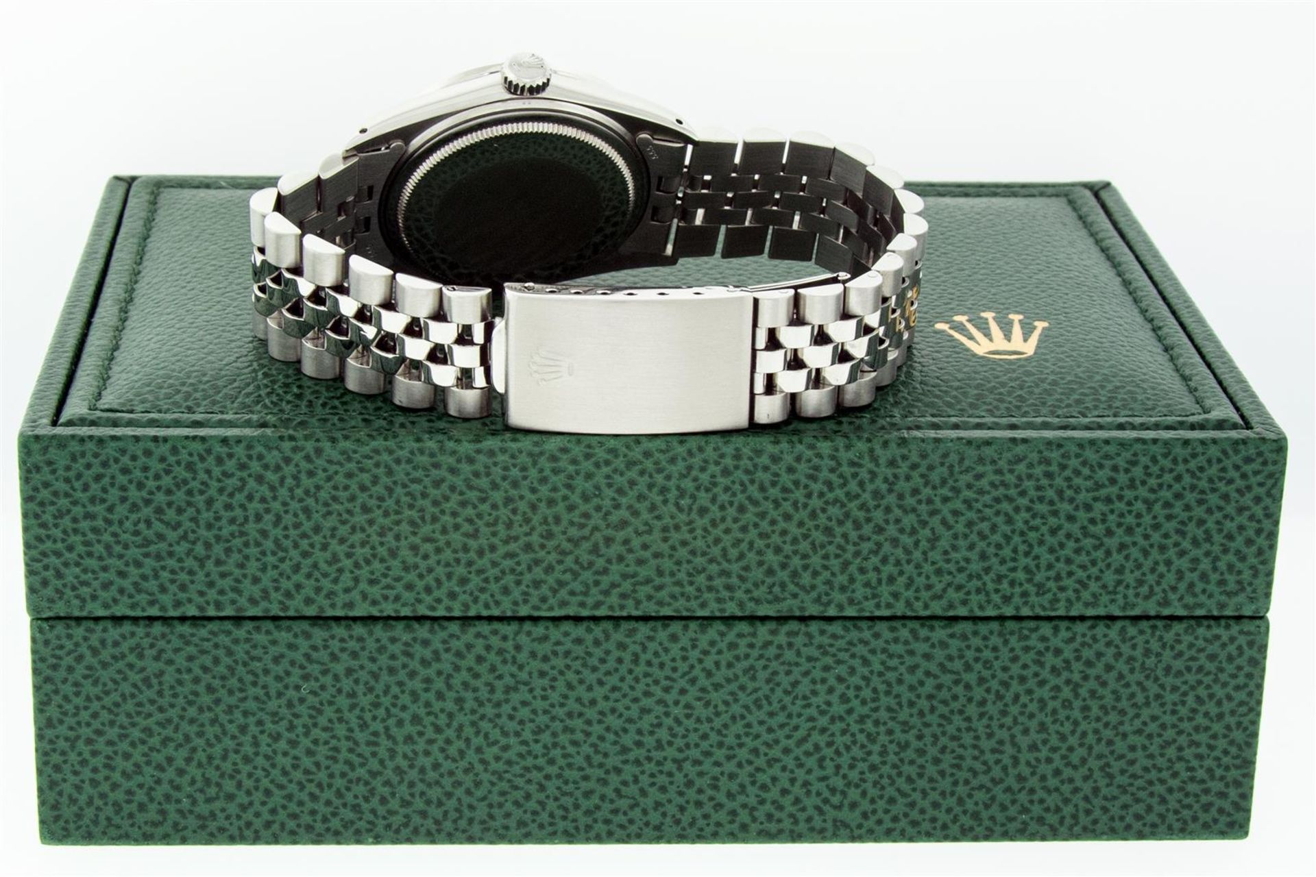 Rolex Mens Stainless Steel Blue Vignette Diamond & Sapphire Datejust Wristwatch - Image 8 of 9