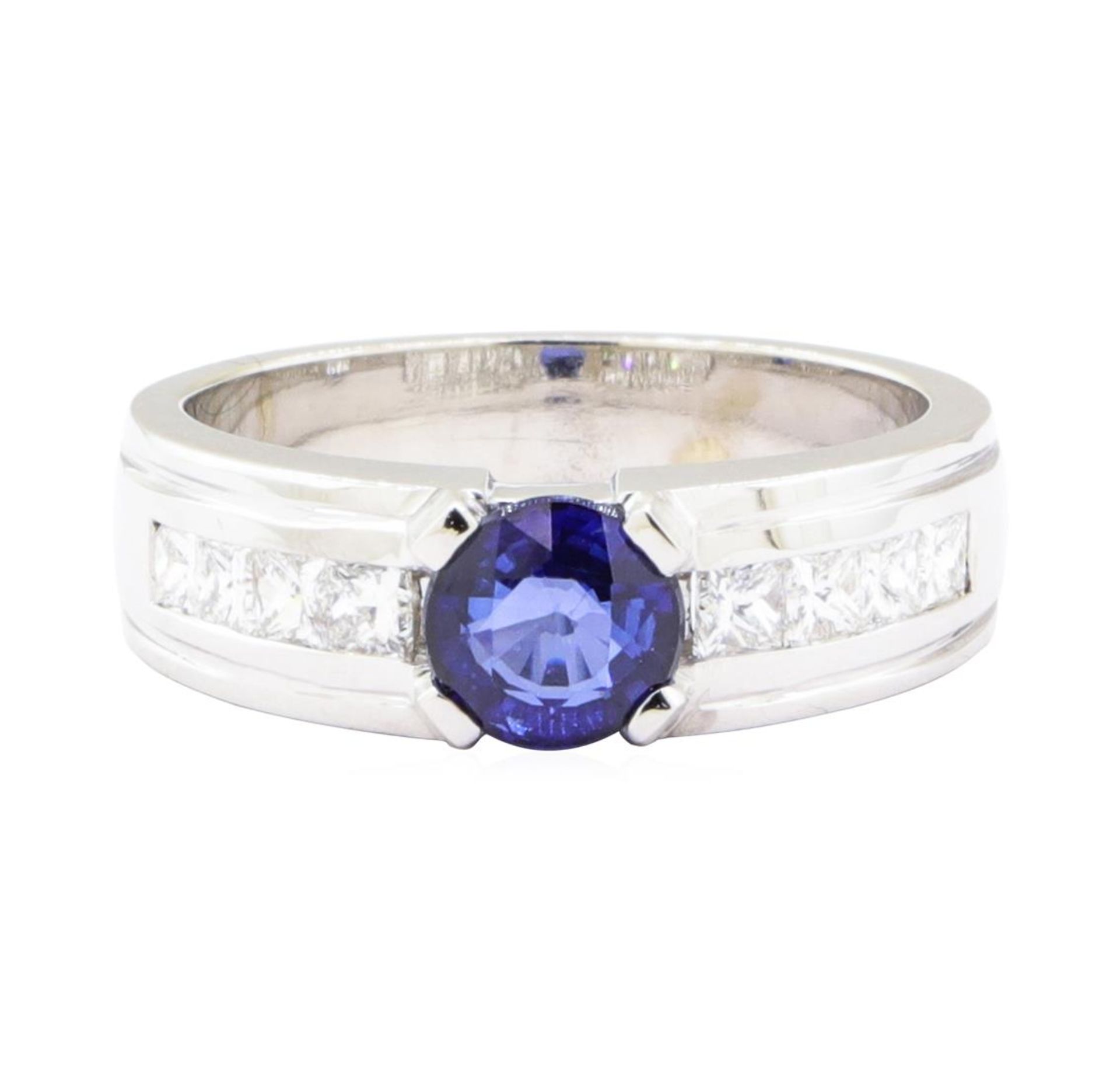 1.79ctw Sapphire and Diamond Ring - 14KT White Gold - Image 2 of 4