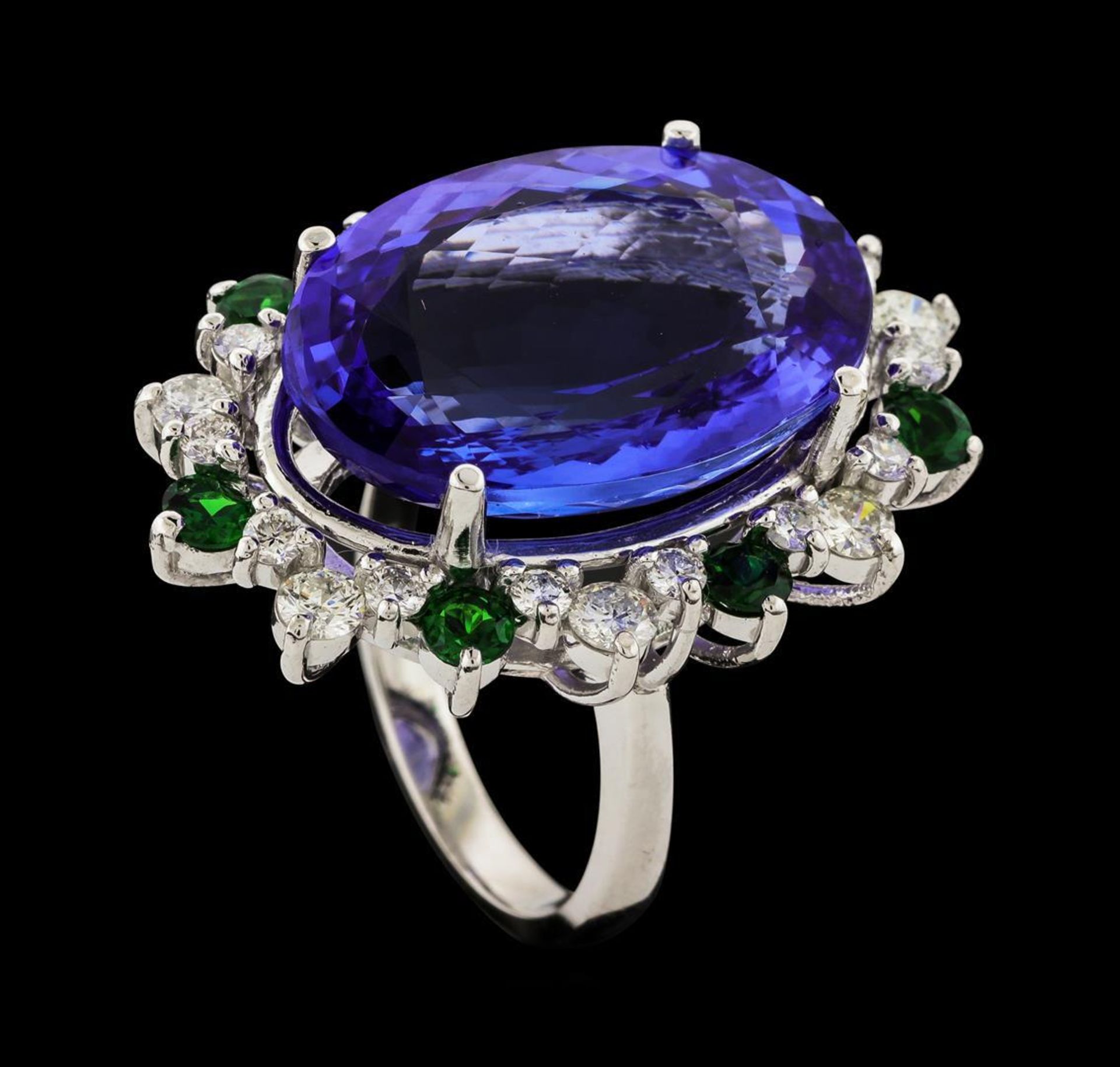 20.78 ctw Tanzanite and Diamond Ring - 14KT White Gold - Image 4 of 6