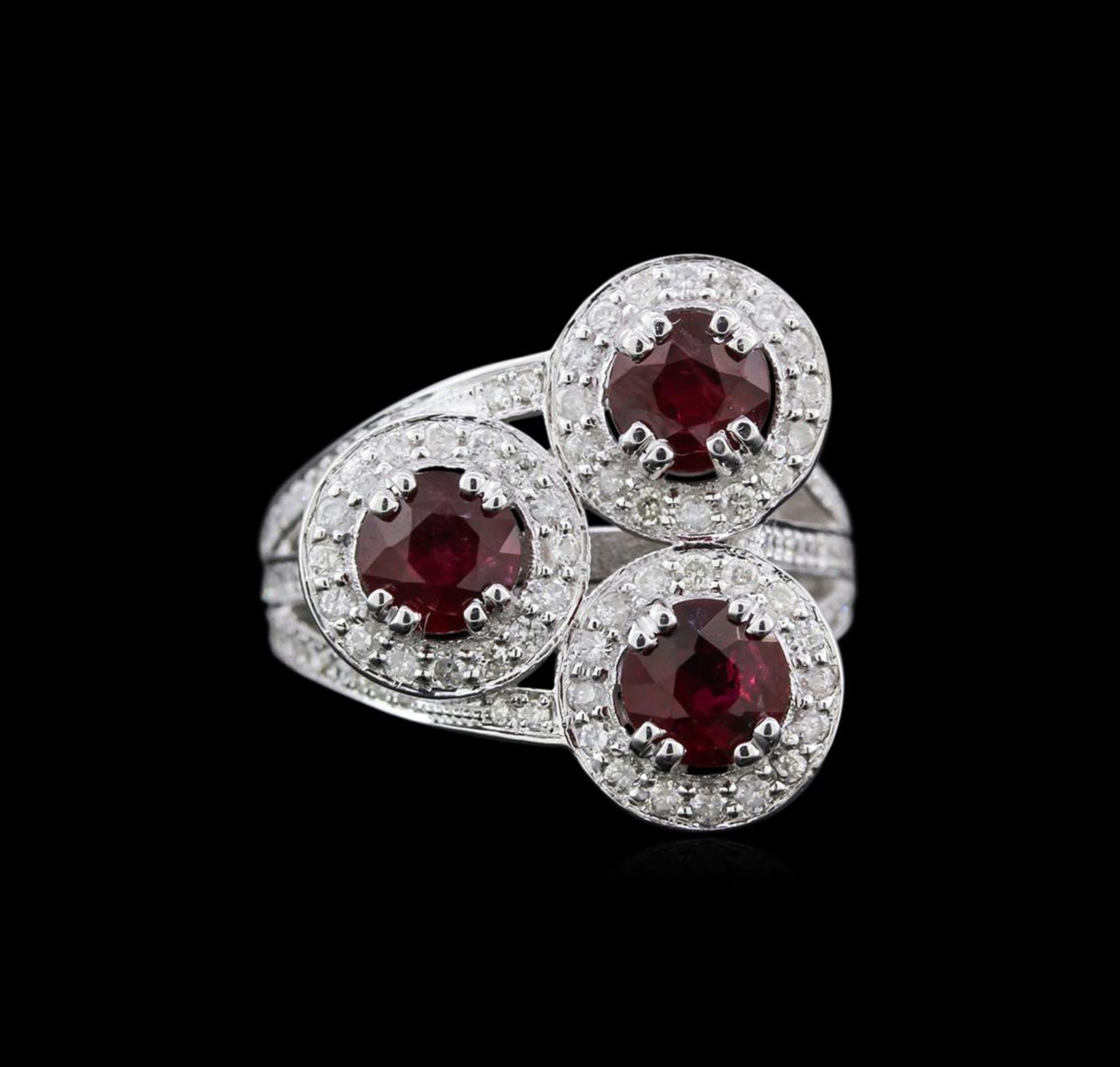 2.64ctw Ruby and Diamond Ring - 14KT White Gold - Image 2 of 4