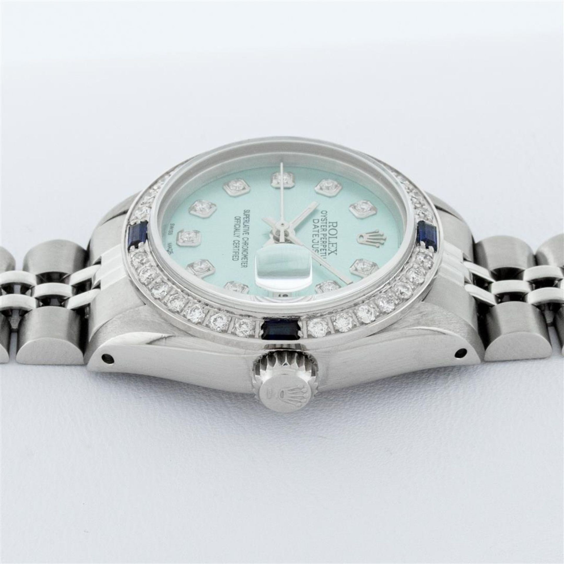 Rolex Ladies Stainless Steel Ice Blue Diamond 26MM Oyster Perpetaul Datejust - Image 8 of 9