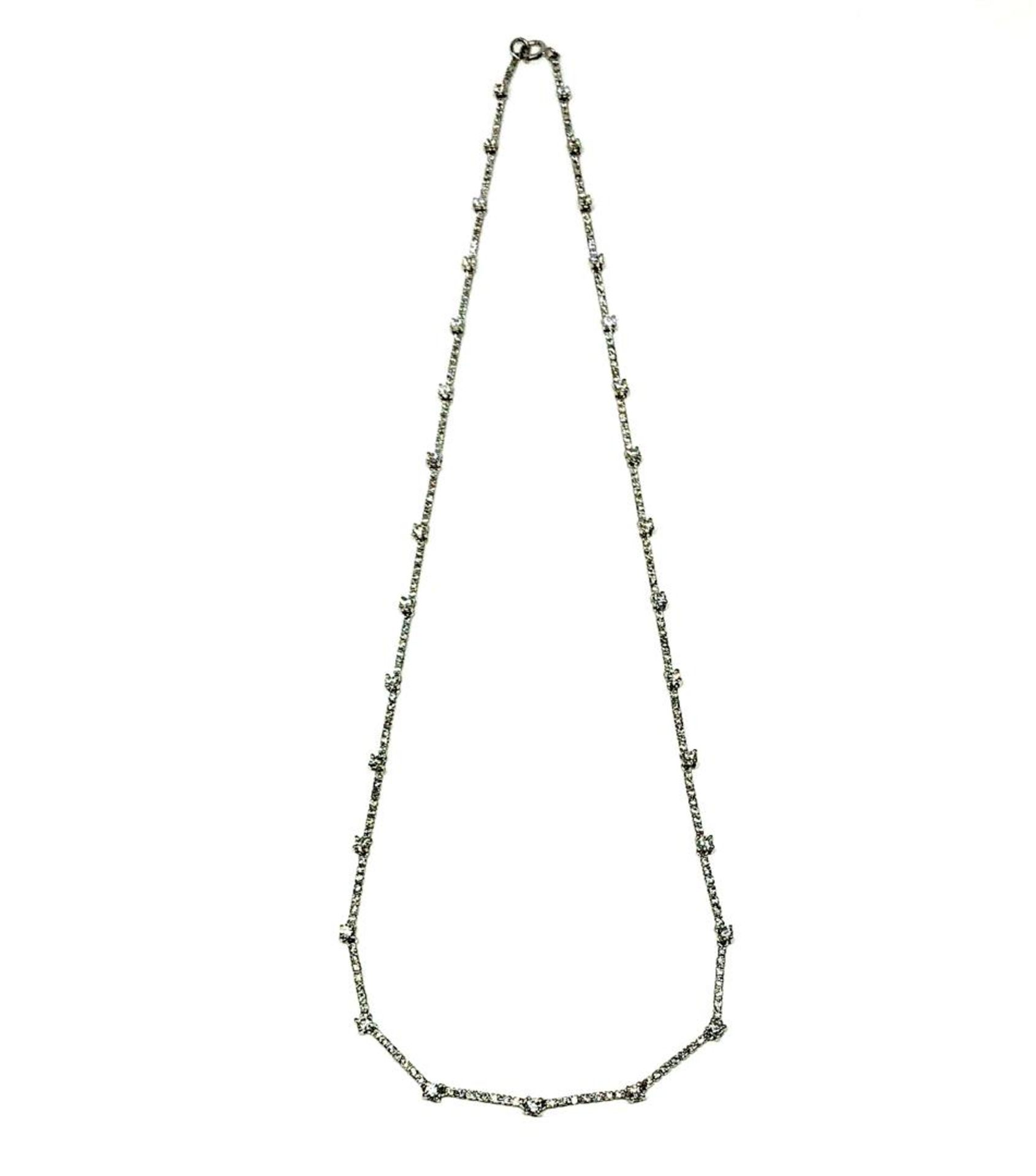 2.20 ctw Diamond Necklace - 18KT White Gold