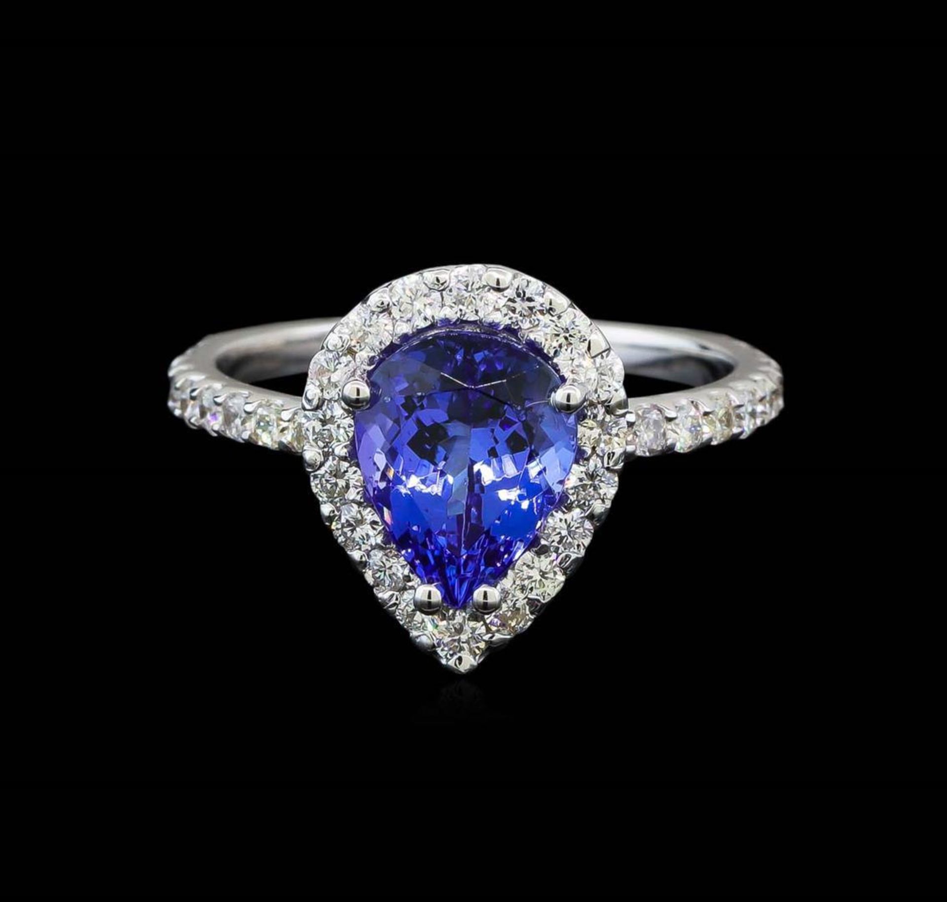 2.20 ctw Tanzanite and Diamond Ring - 14KT White Gold - Image 2 of 5