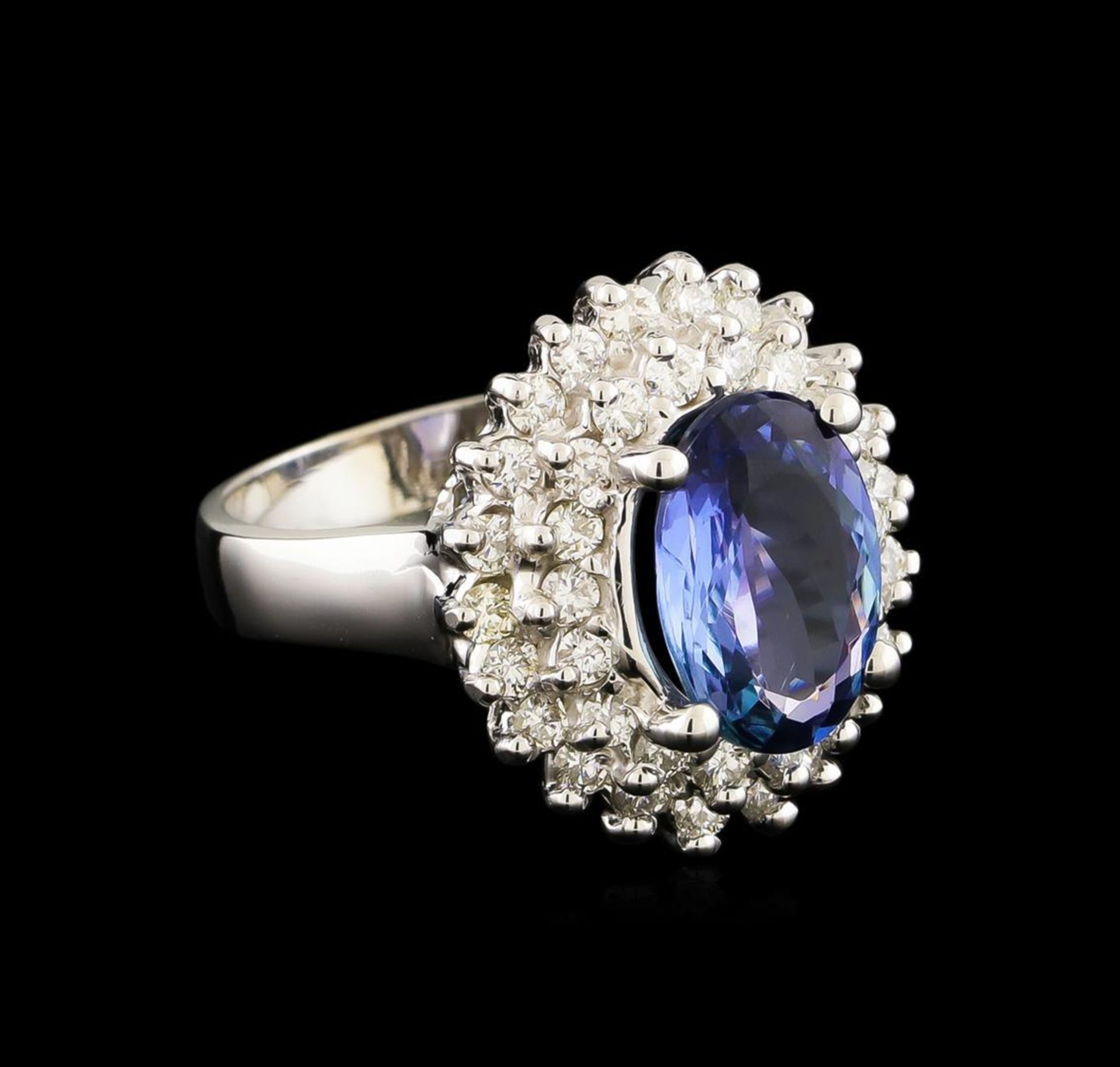 2.75ct Tanzanite and Diamond Ring - 14KT White Gold