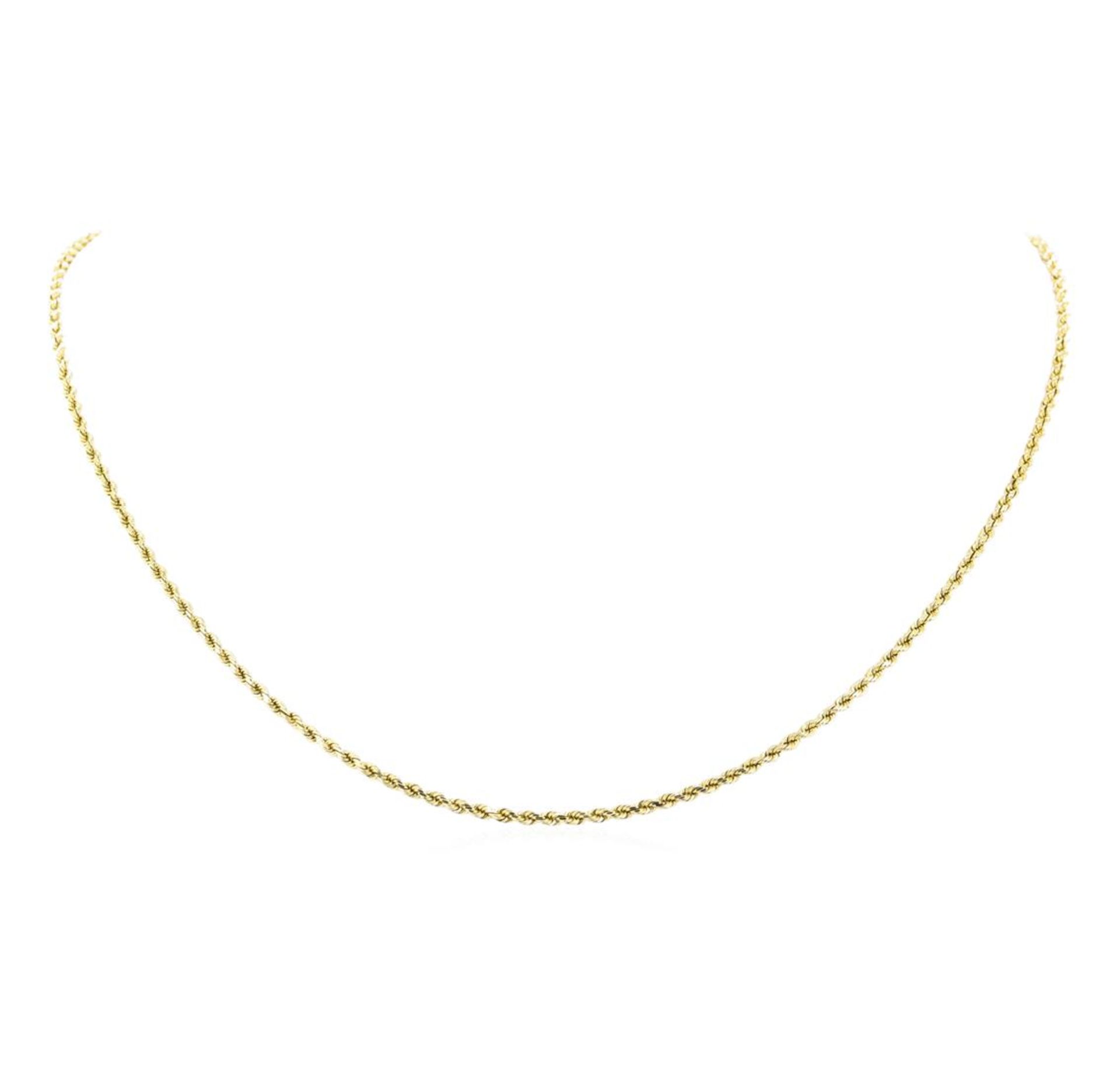 Twenty Inch Rope Chain - 14KT Yellow Gold