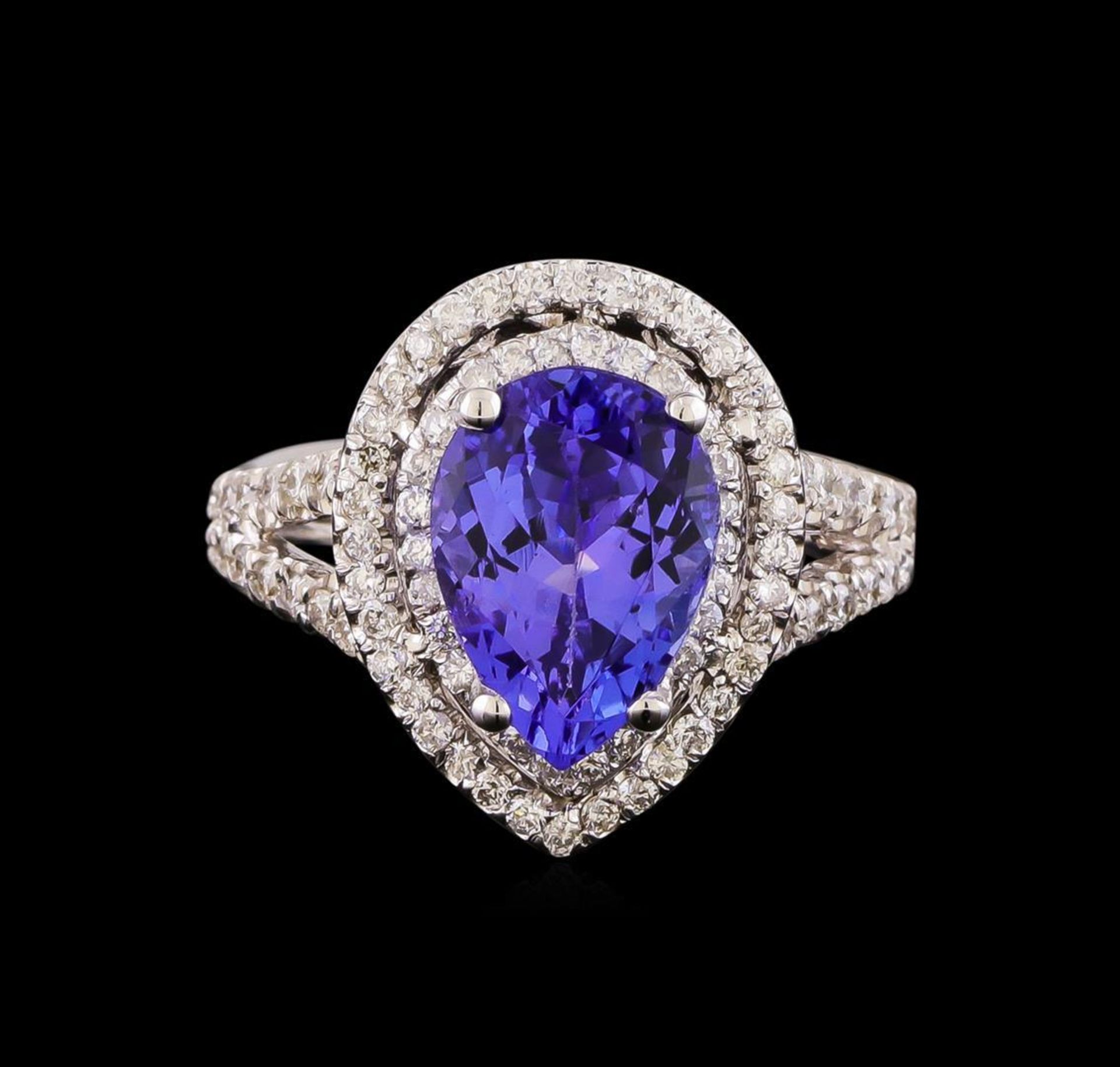 3.15ct Tanzanite and Diamond Ring - 14KT White Gold - Image 2 of 5