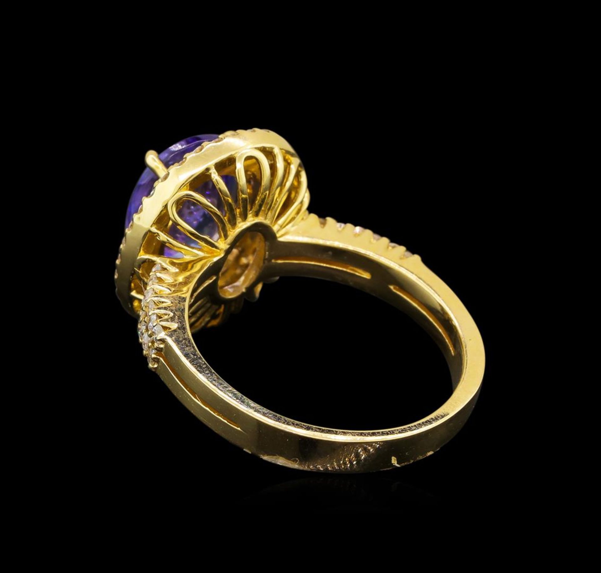 14KT Yellow Gold 3.02 ctw Tanzanite and Diamond Ring - Image 3 of 5