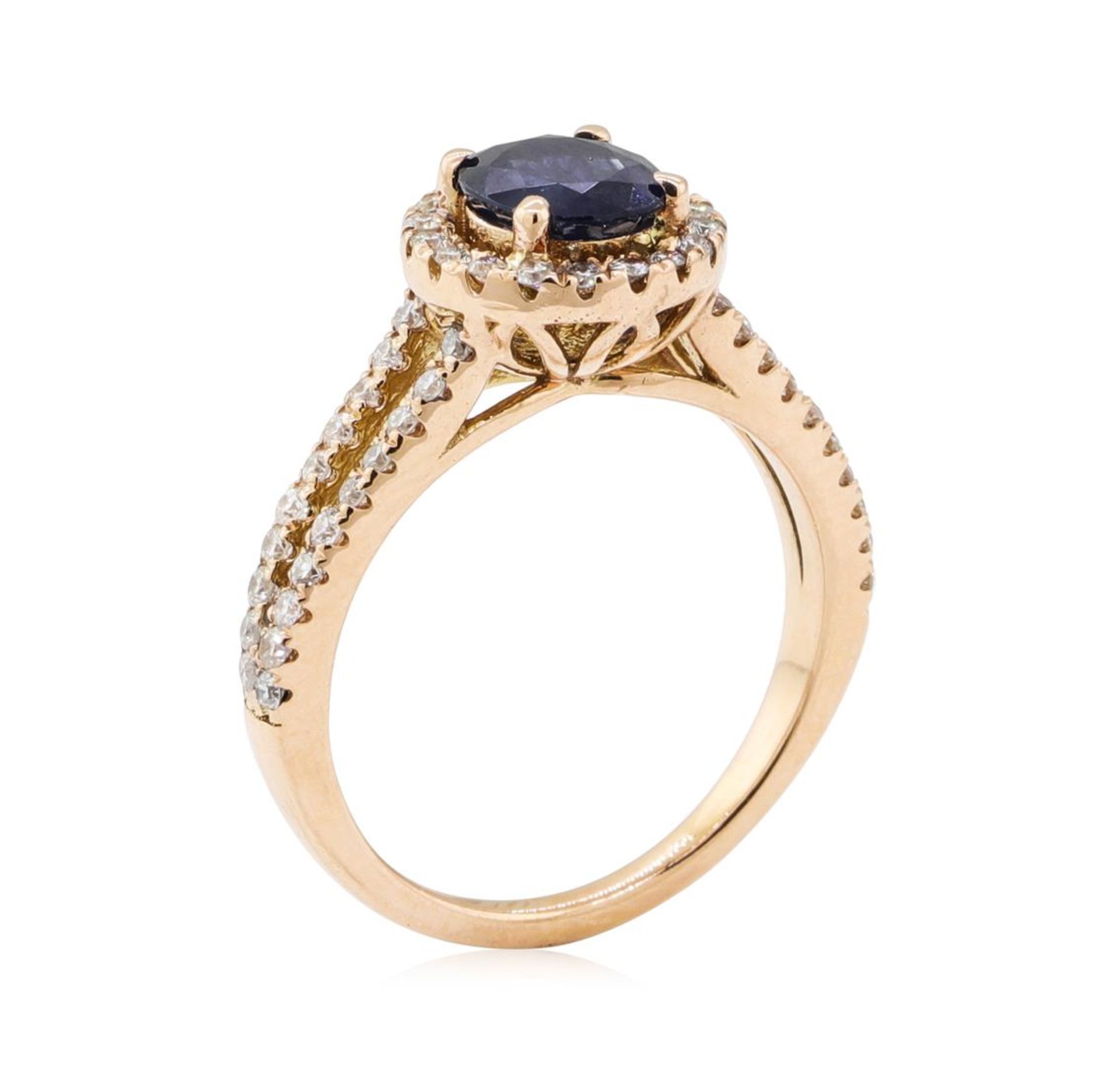 1.69 ctw Sapphire and Diamond Ring - 14KT Rose Gold - Image 4 of 5