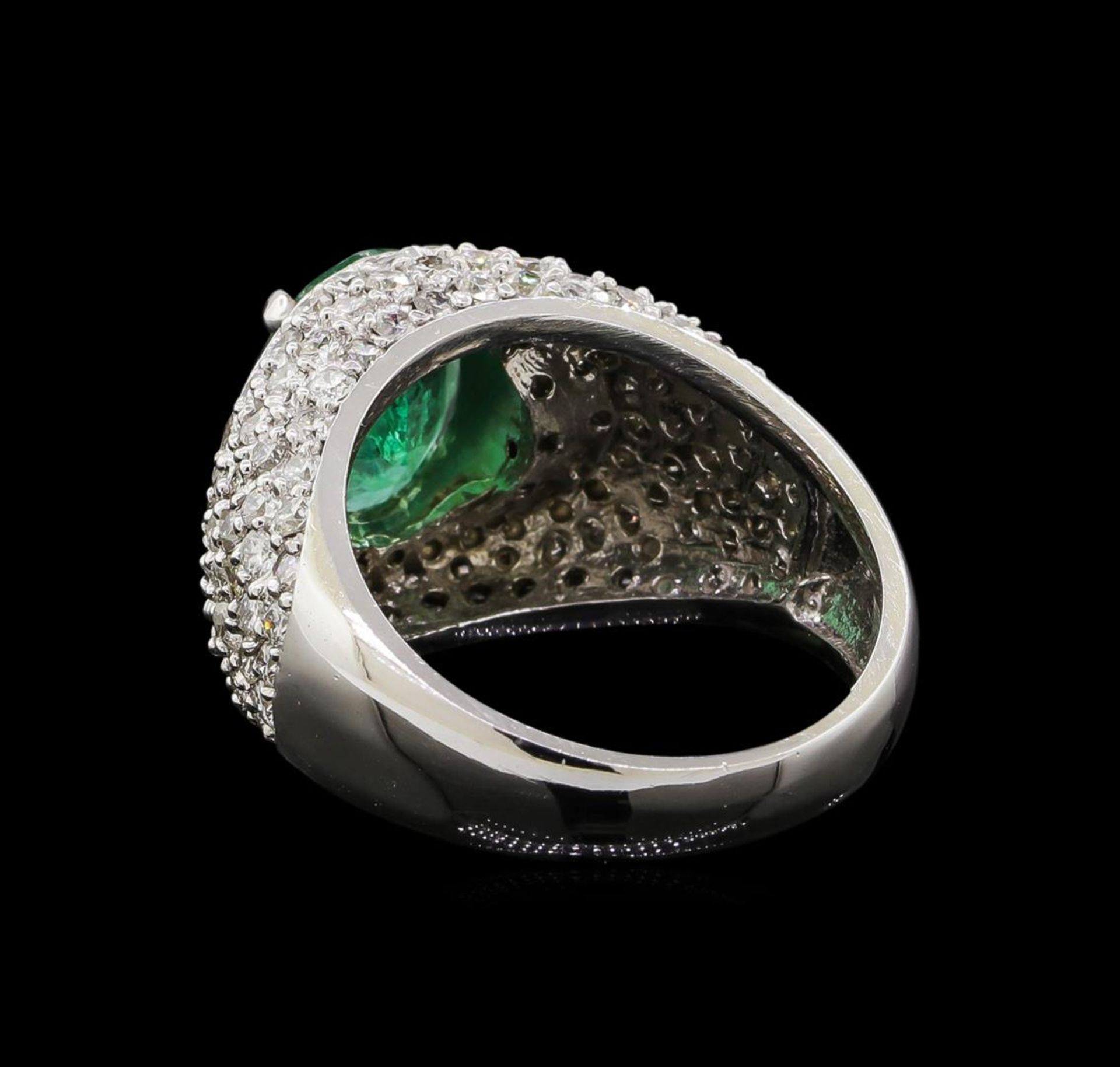 14KT White Gold 2.50 ctw Emerald and Diamond Ring - Image 3 of 5