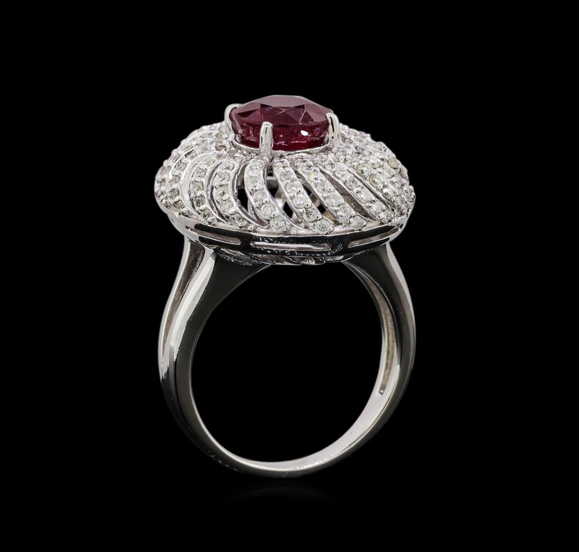 14KT White Gold 2.73 ctw Ruby and Diamond Ring - Image 4 of 5