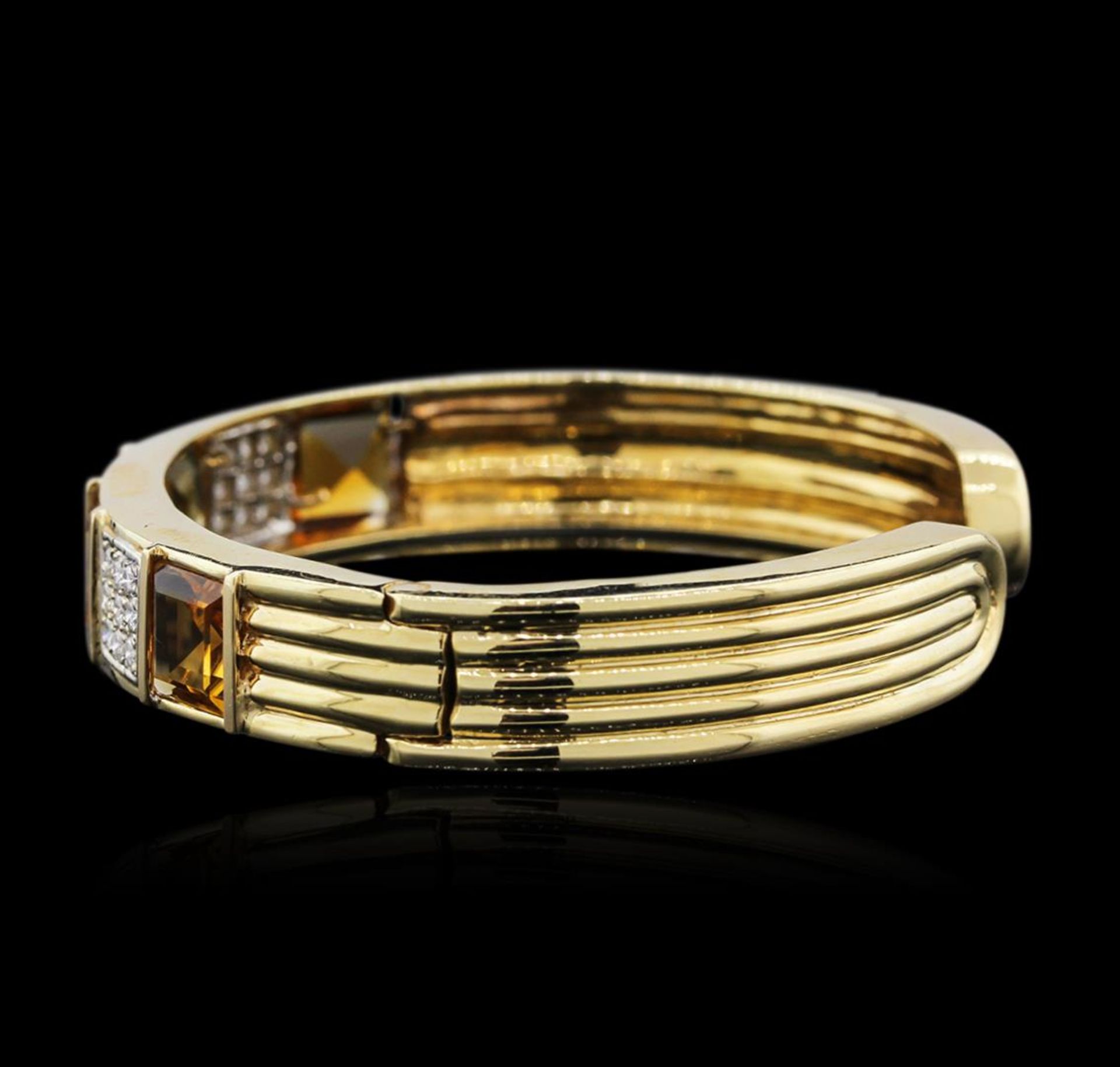 14KT Yellow Gold 10.16 ctw Citrine and Diamond Bracelet - Image 2 of 4